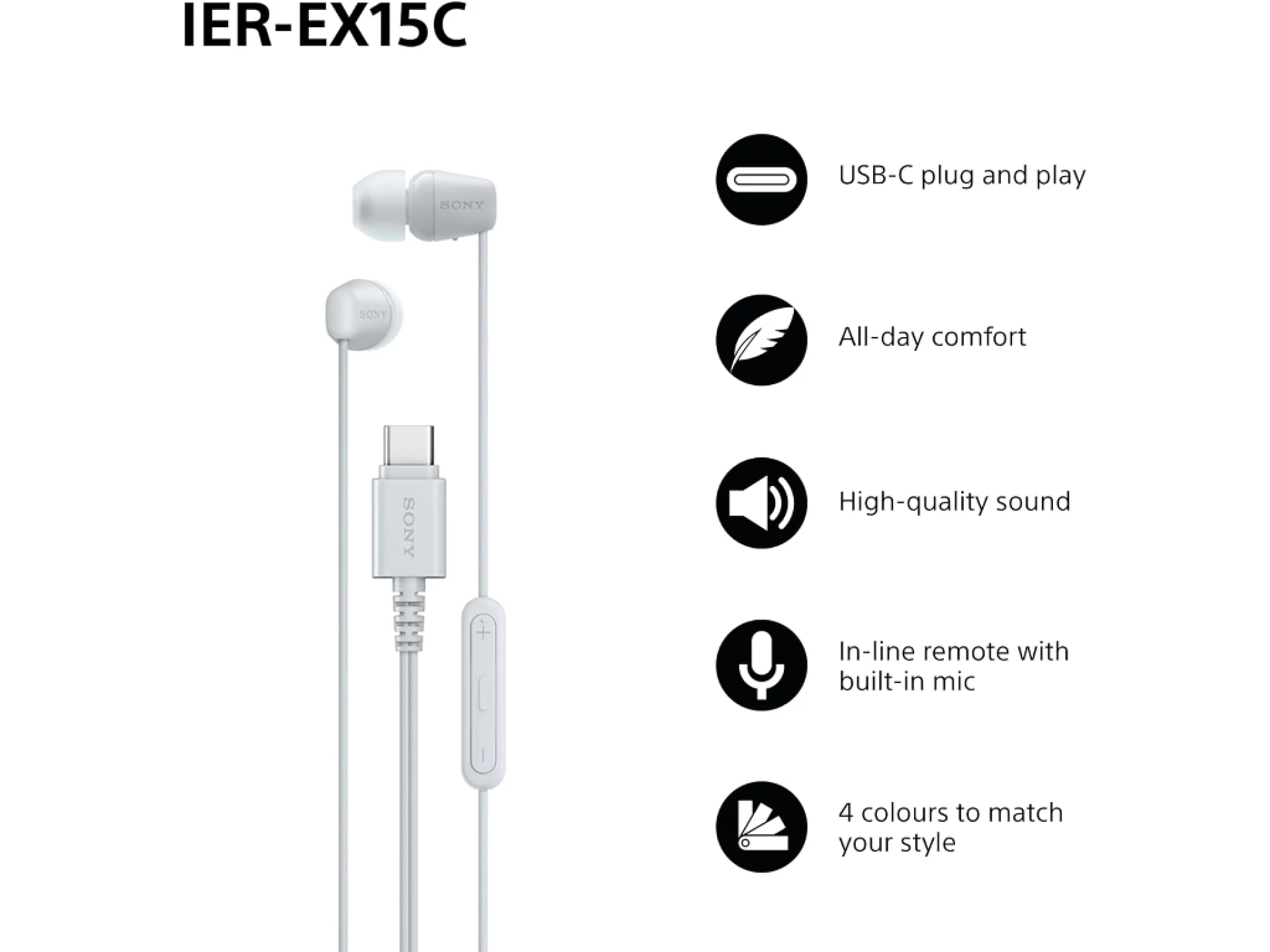 Sony in-ear USB-C slušalice