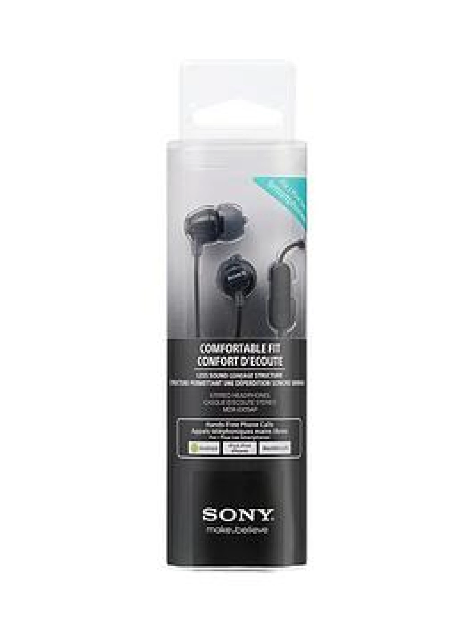Sony slušalice EX-15 crne,In-Ear, mikrofon