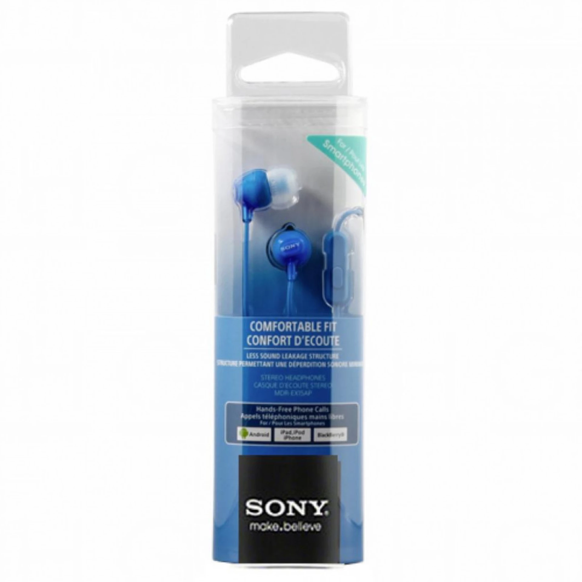Sony slušalice EX-15 plave,In-Ear, mikrofon