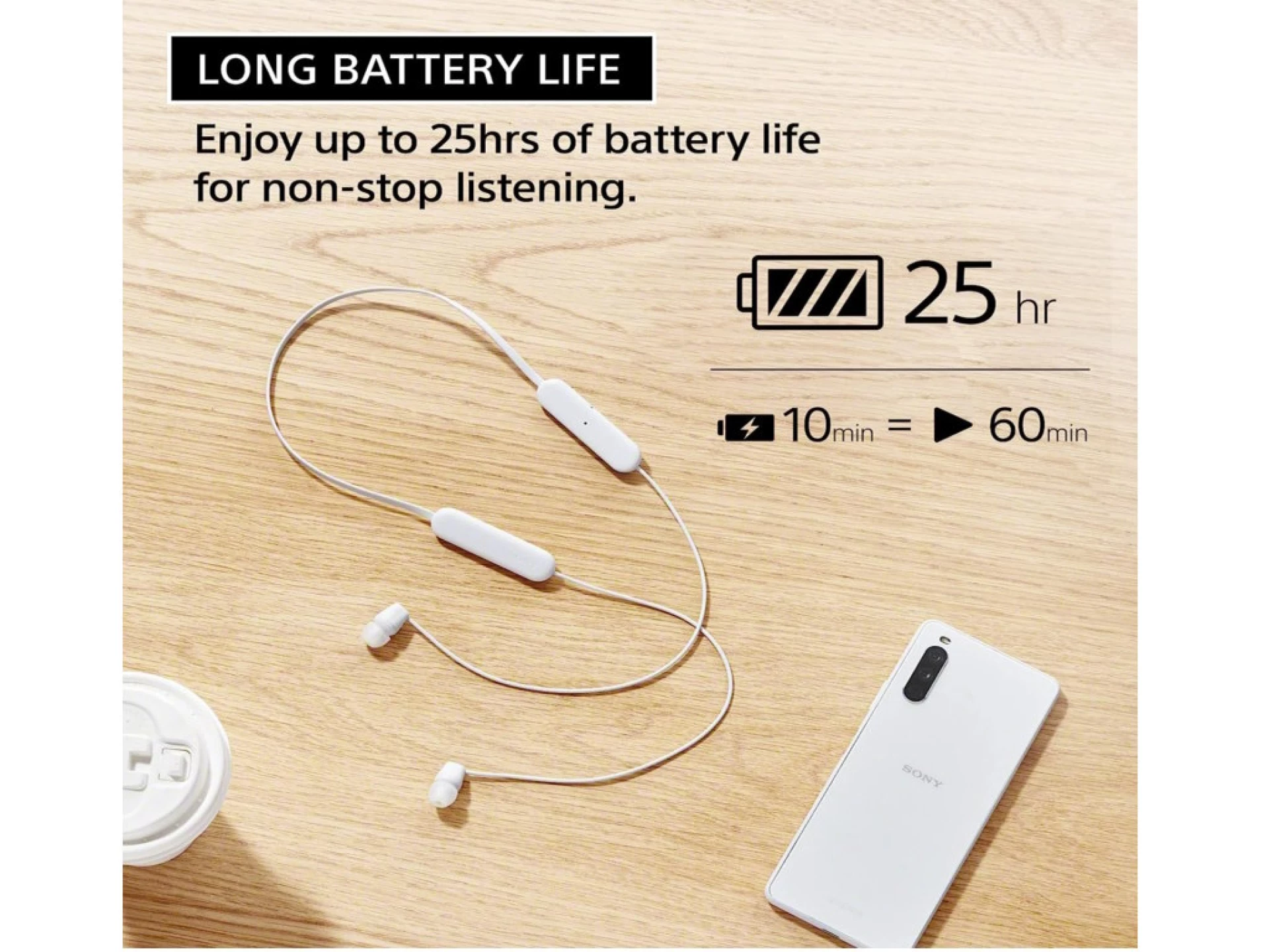 Sony slusalice WIC100, crnein-Ear; Bluetooth; sa mikrofon