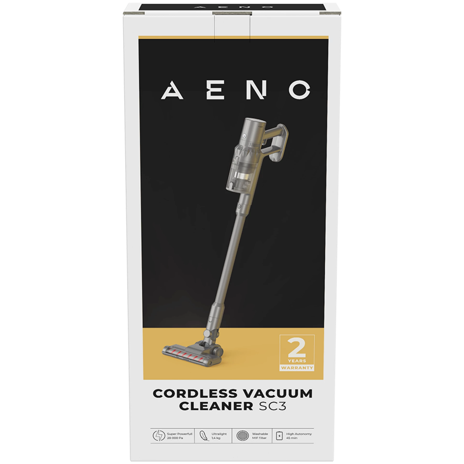 Štapni usisivač AENO SC3: electric turbo brush, LED lighted brush, resizable and easy to maneuver, 250W