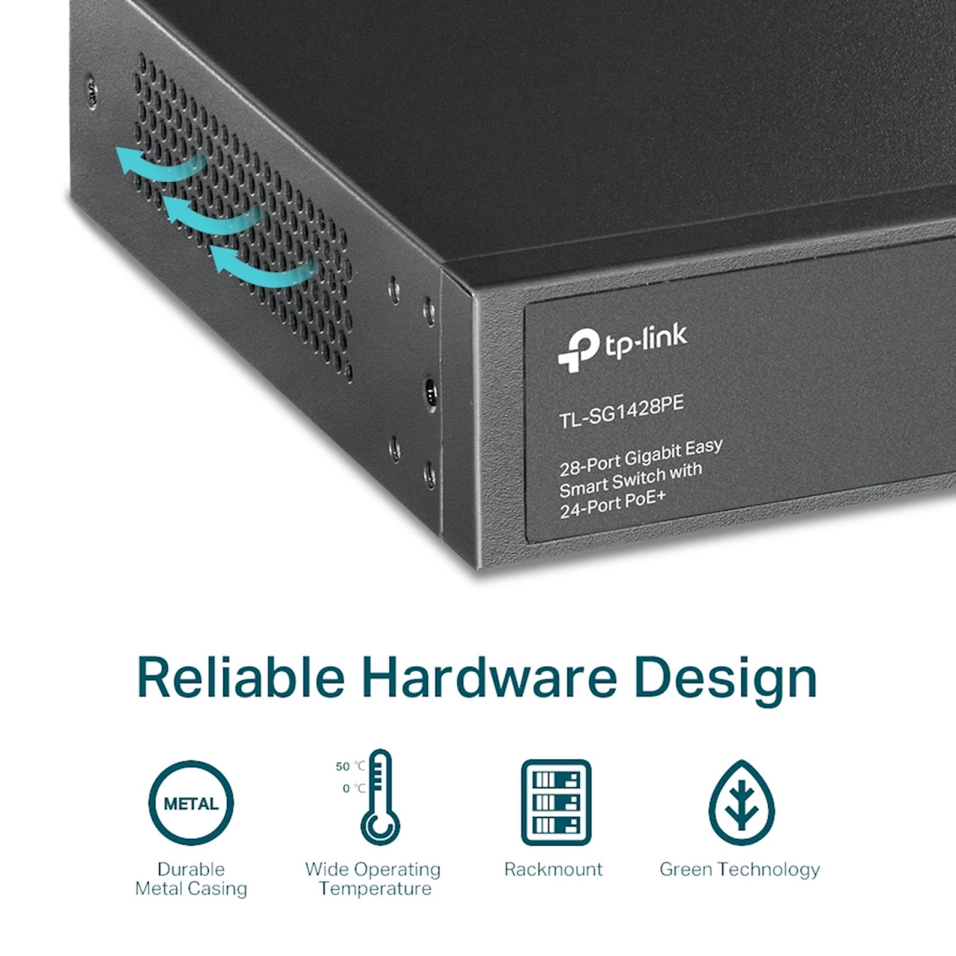 Switch 28-Port Gigabit Smart PoE+ TP-Link Omada TL-SG1428PE