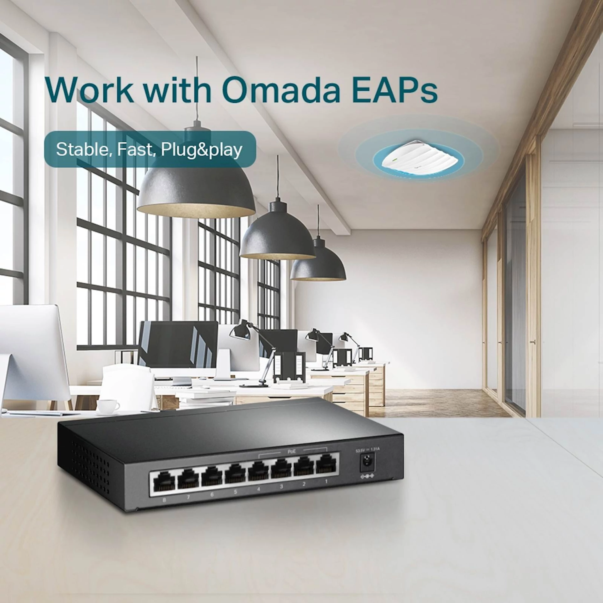 Switch 8-Port Gigabit Desktop TP-Link Omada