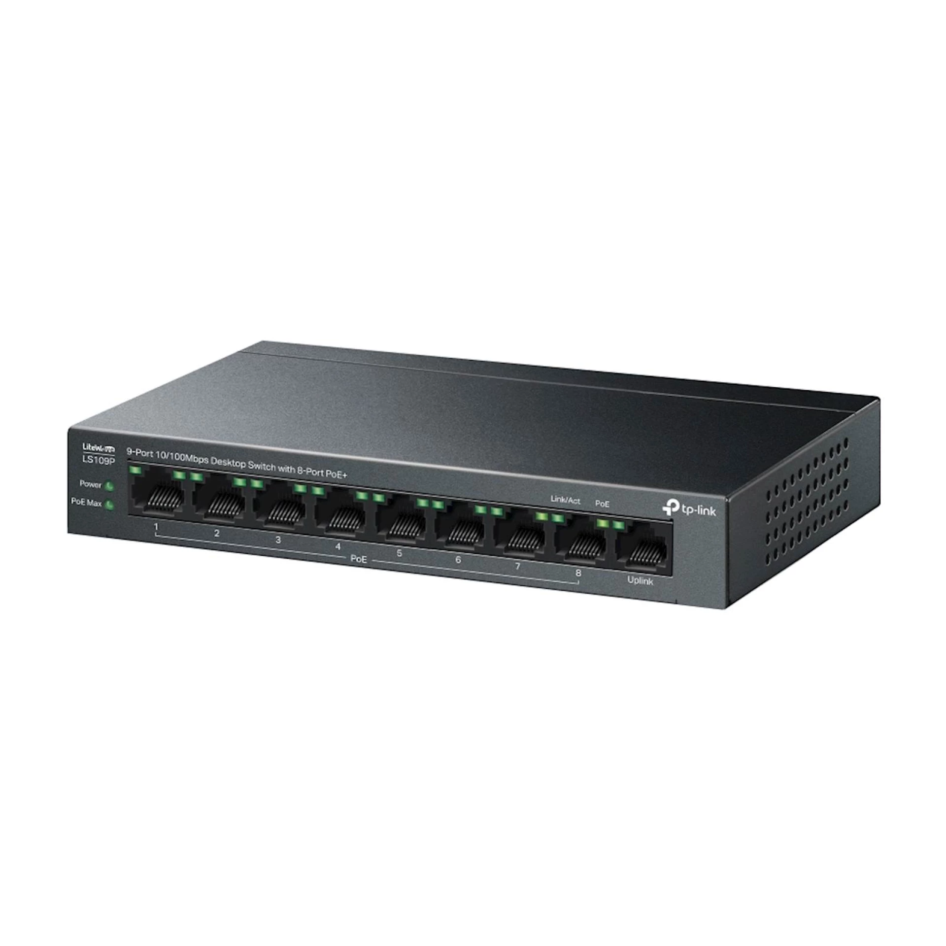 Switch TP-Link Omada 9-Port 10/100 Desktop 8-Port PoE+ LS109P