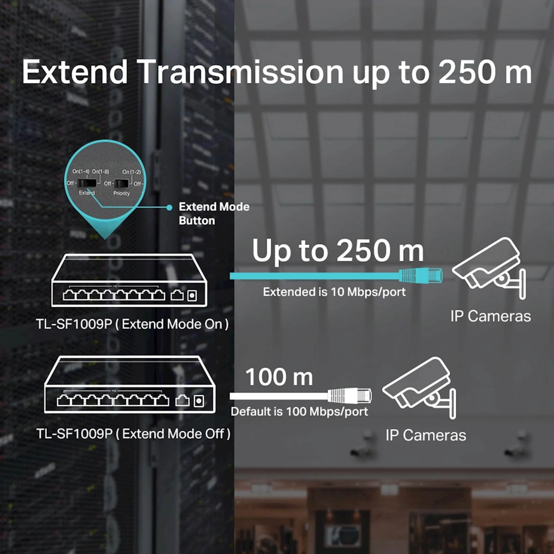 Switch TP-Link Omada 9-Port 10/100Mbps sa 8-Port PoE TL-SF1009P