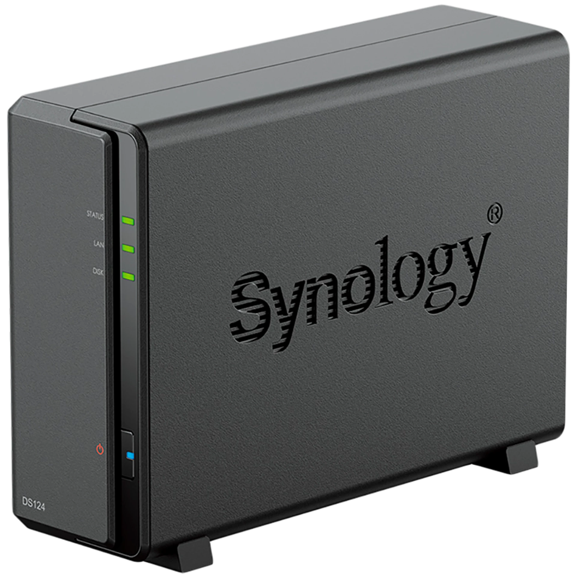 Synology DiskStation DS124 1-Bay NAS, CPU 4-core 1.7 GHz, 1 GB DDR4, 1 x 1Gbe LAN, 2 x USB 3.2
