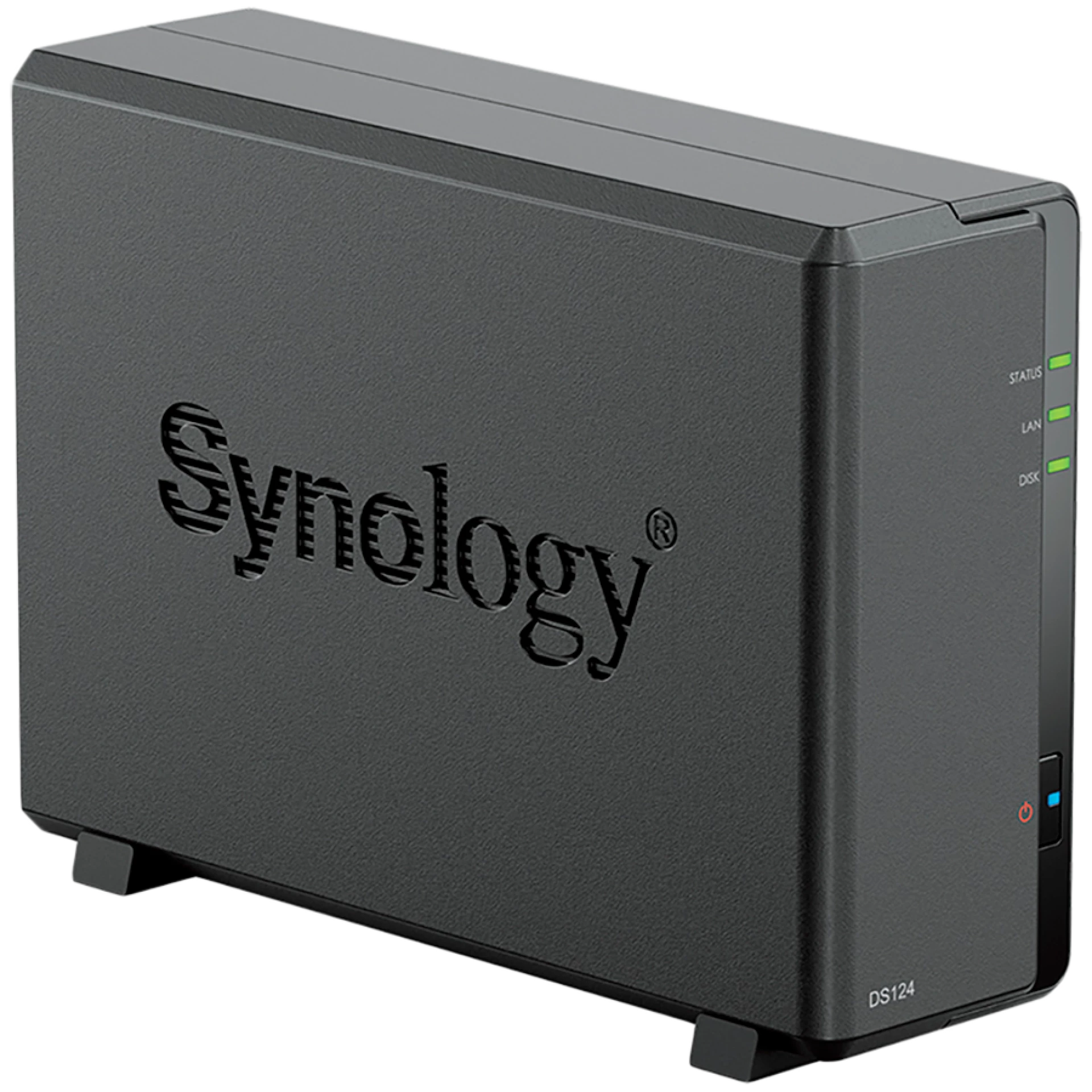 Synology DiskStation DS124 1-Bay NAS, CPU 4-core 1.7 GHz, 1 GB DDR4, 1 x 1Gbe LAN, 2 x USB 3.2