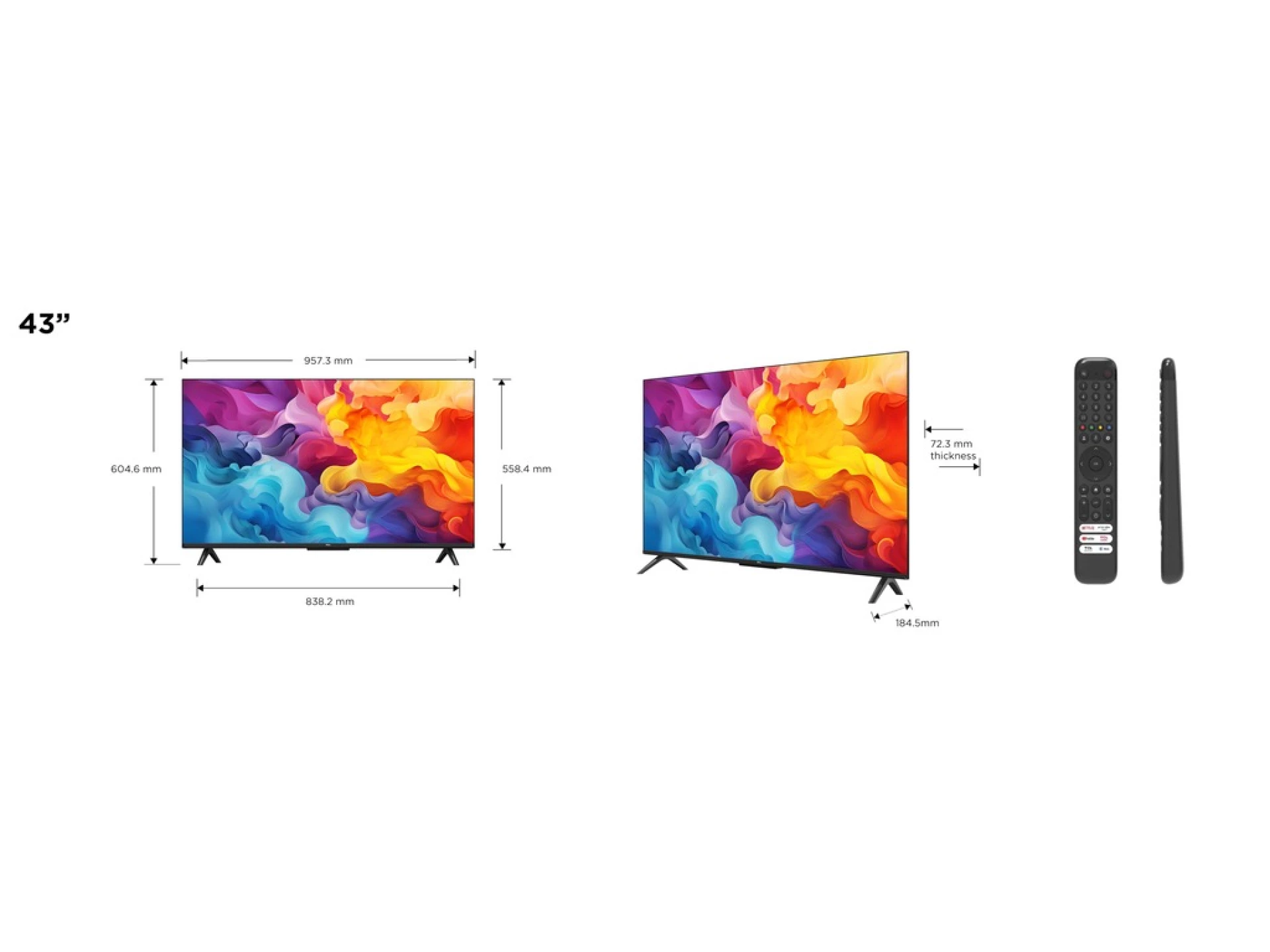 TV TCL 43V6B 4K TV Google OSHDR10 and HDR HLG; HDMI 2.1;Game Master 2.0; Dolby Audio