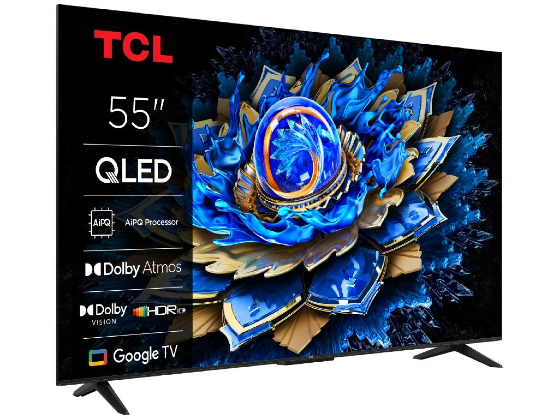 TCL 55"T69C 4K QLED Google TV60Hz (120Hz FHD), Dolby Atmos;Dolby Vision, Onkyo 2.0, 350 nits