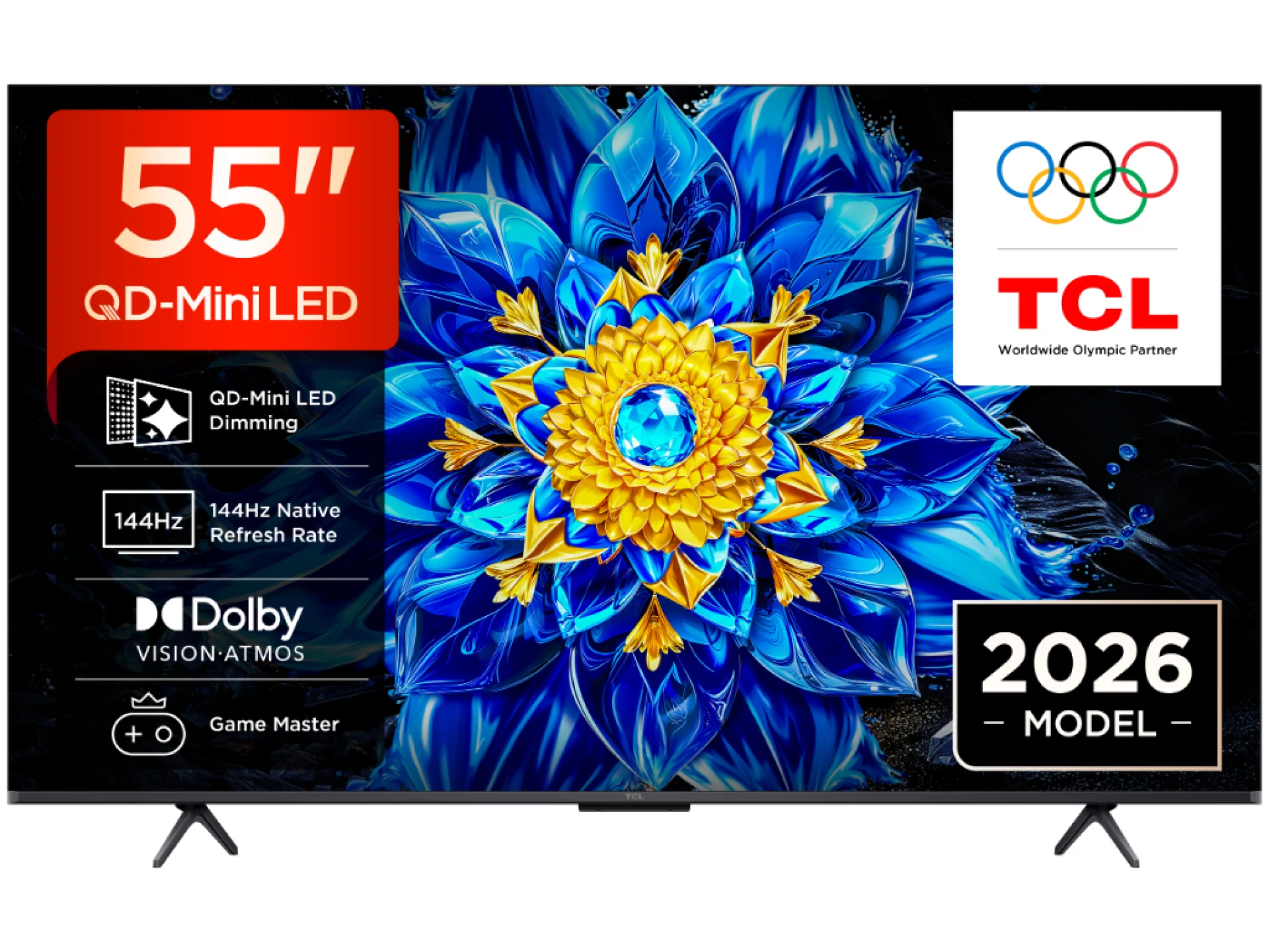 TCL 55"P8L 4K QLED Google TV;QD-Mini LED Dimming 144Hz(288Hz FHD), D.Atmos, D.Vision 450 nits