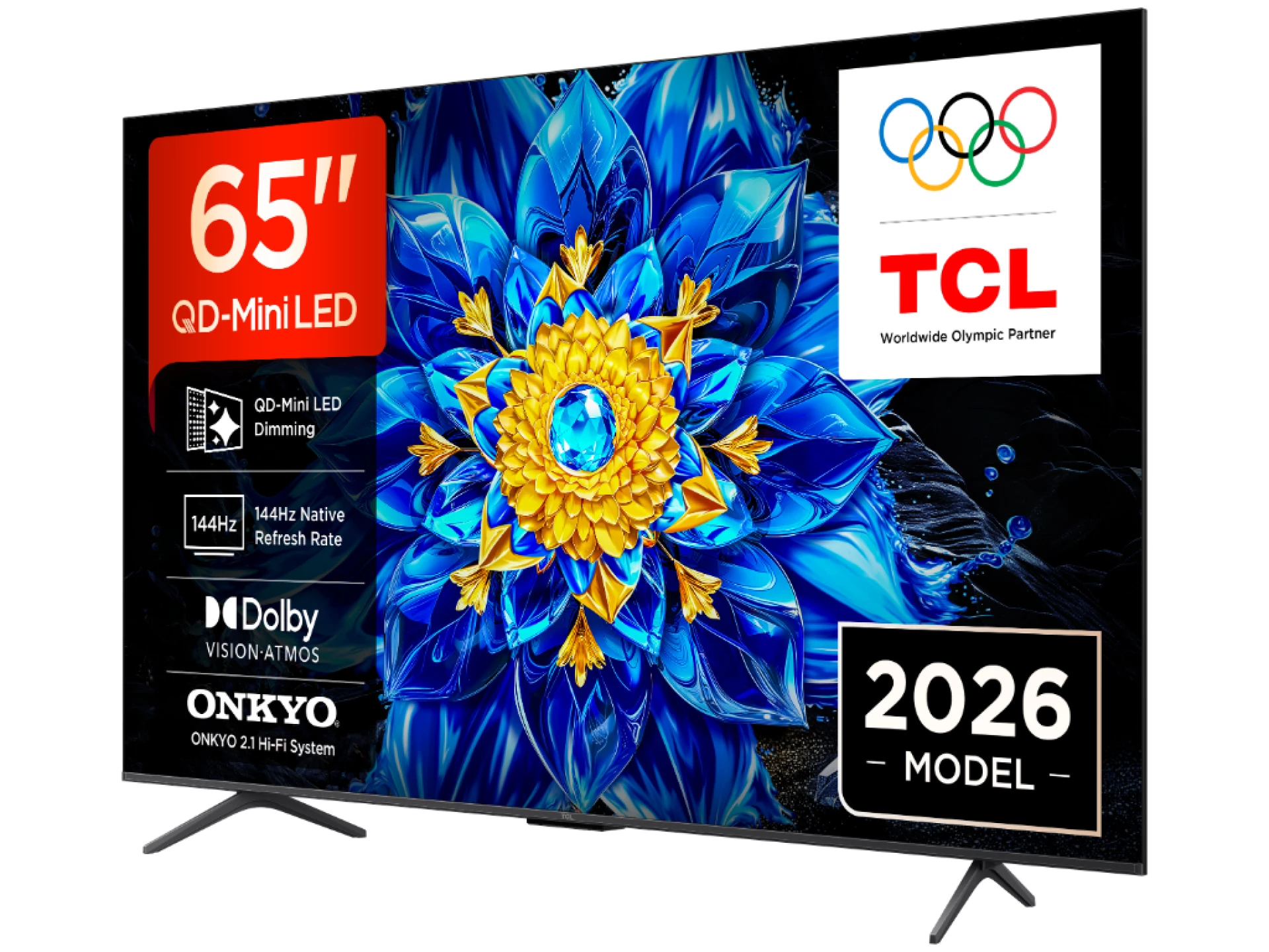 TCL 65"P8L 4K QLED Google TV;QD-Mini LED Dimming 144HzOnkyo 2.1, D.Atmos, D.Vision 450 nits