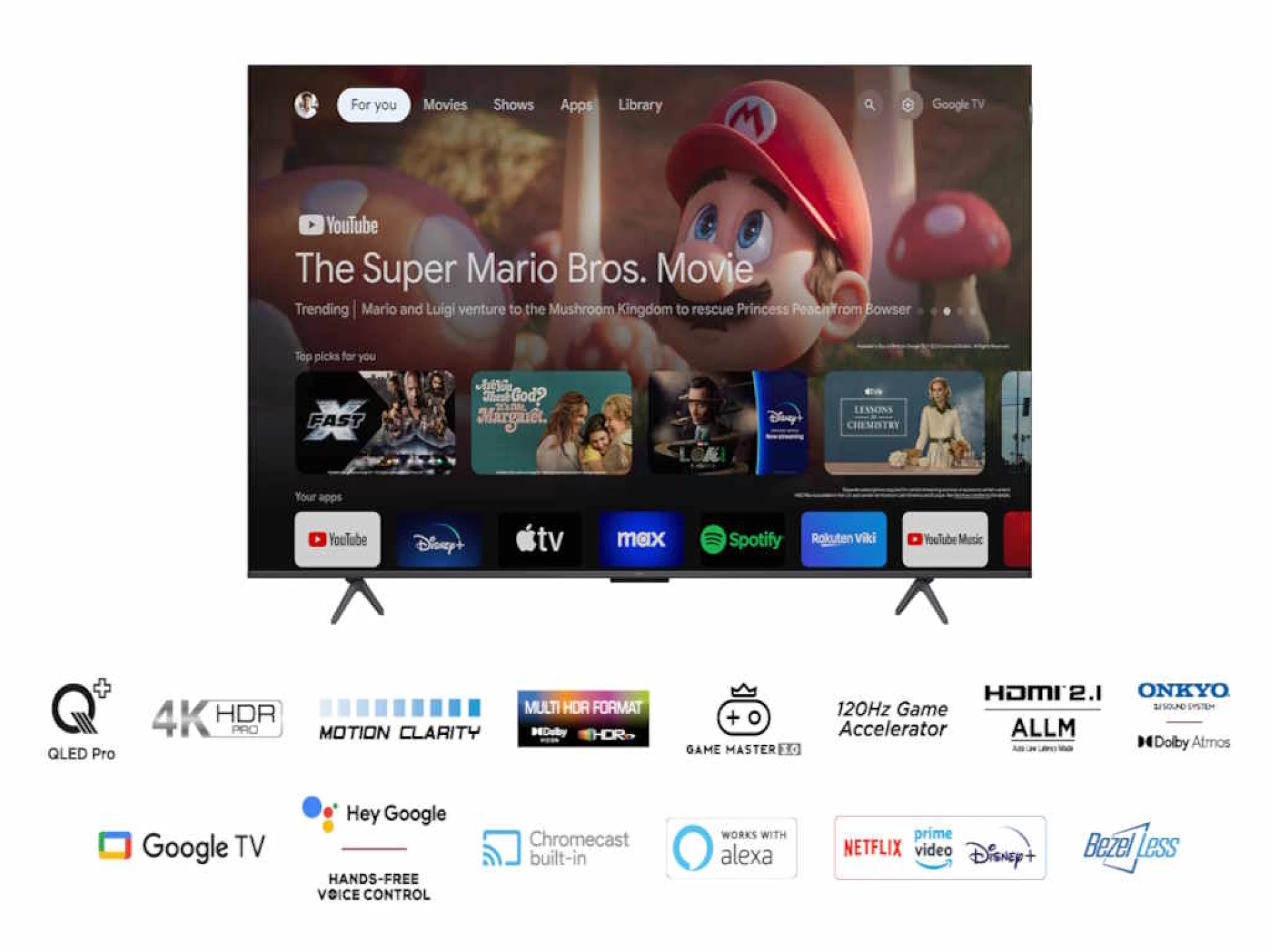 TV TCL 65C655 4K QLED, 120HZ, Google TV, HDMI 2.1