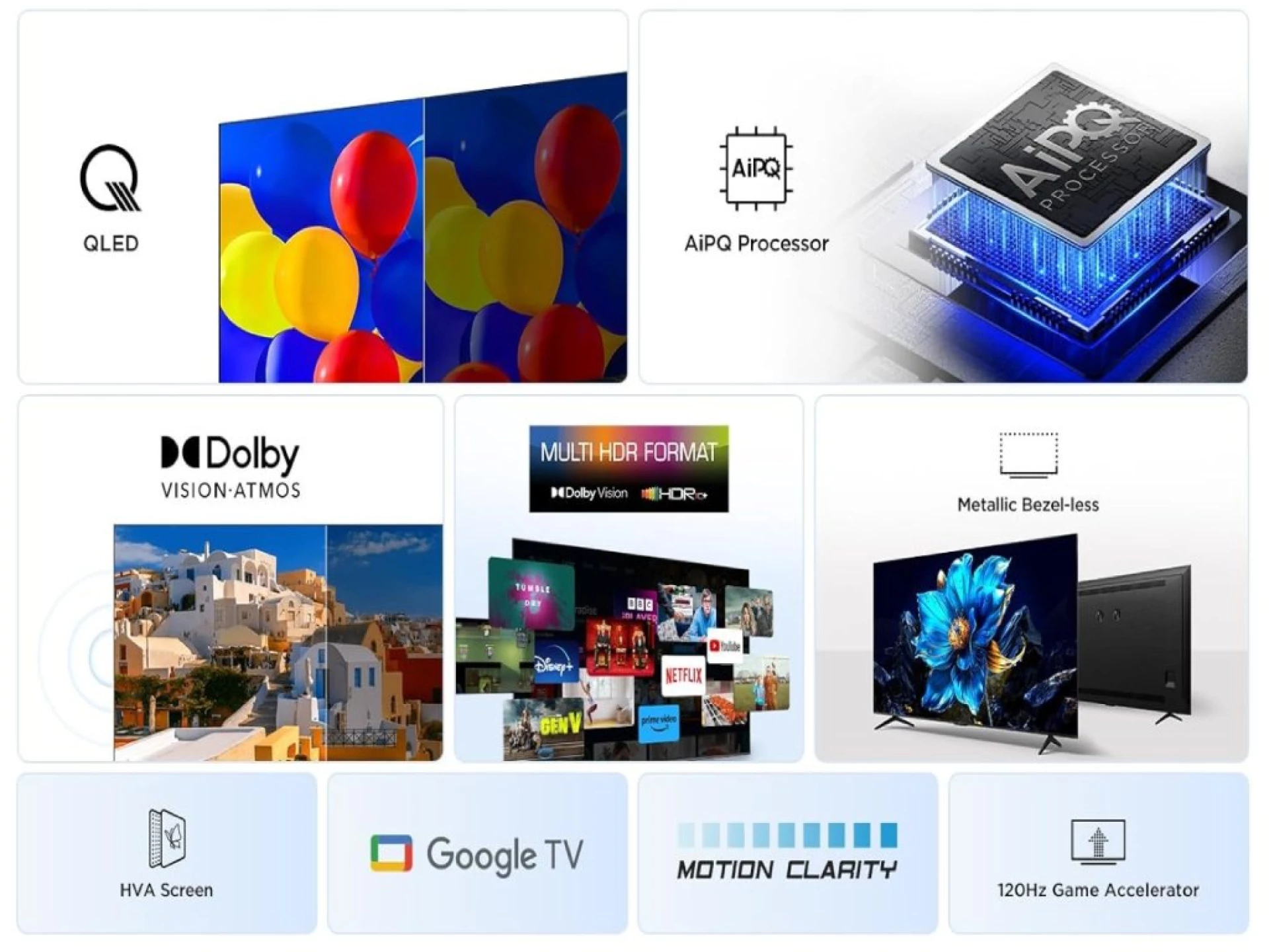 TV TCL QLED 65P7K 4K 60Hz Google TV