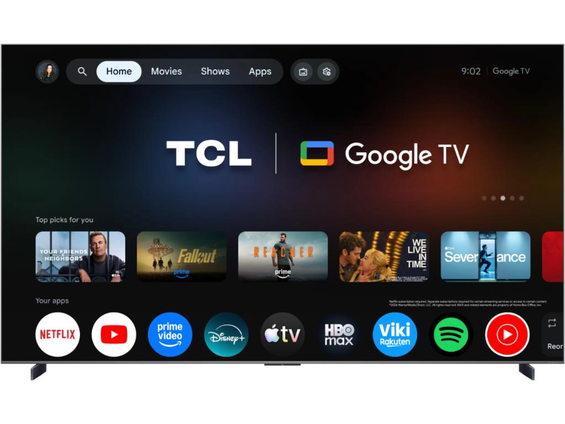 TCL 98"C8L 4K SQD-Mini LED;UHD 144Hz/288Hz FHD Google TV;B&O, 4032 zones, 6000 nits; Zeroborder