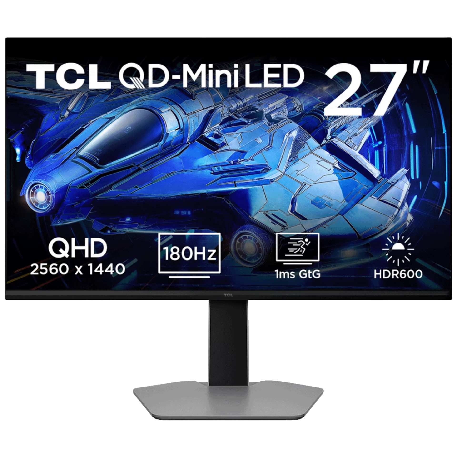 TCL Monitor 27", QD-Mini LED, QHD, HDMI, DisplayPort - 27G64