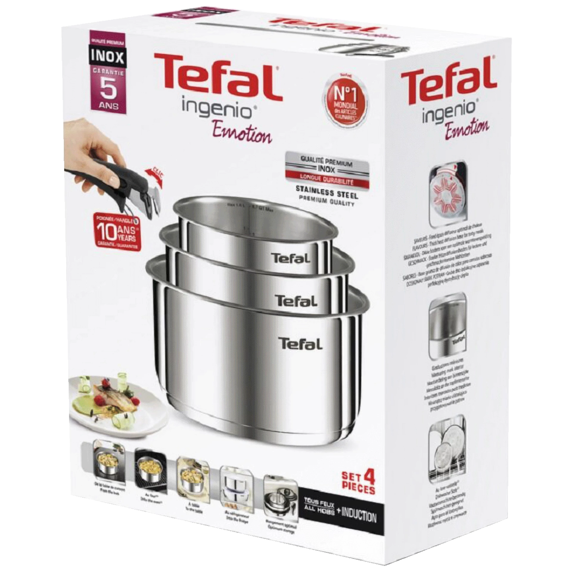 Tefal Posuđe, set, 4/1, Ingenio Emotion - L8964S44