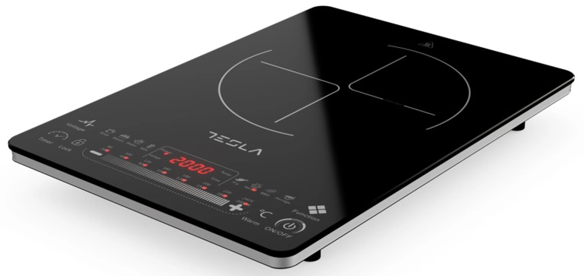 TESLA Indukcijski rešo IC400BSnaga 2000 W; Touch dugmići; 8 nivoa snage i temperature; 9 prog kuh