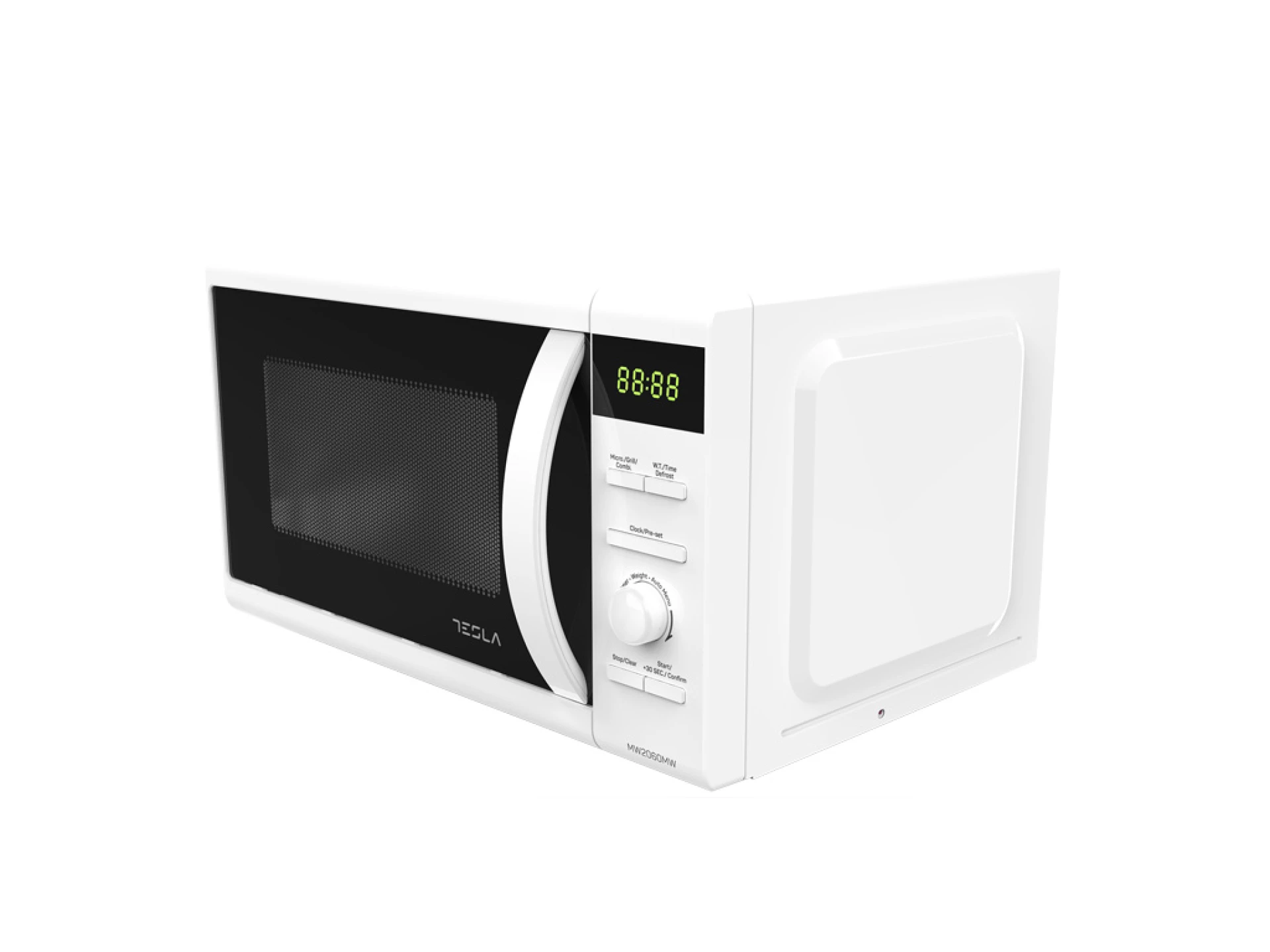 Mikrovalna TESLA MW2060MW, digitalne; 20 lit; snaga 700 W; gril 1000 W; tajmer 95 min