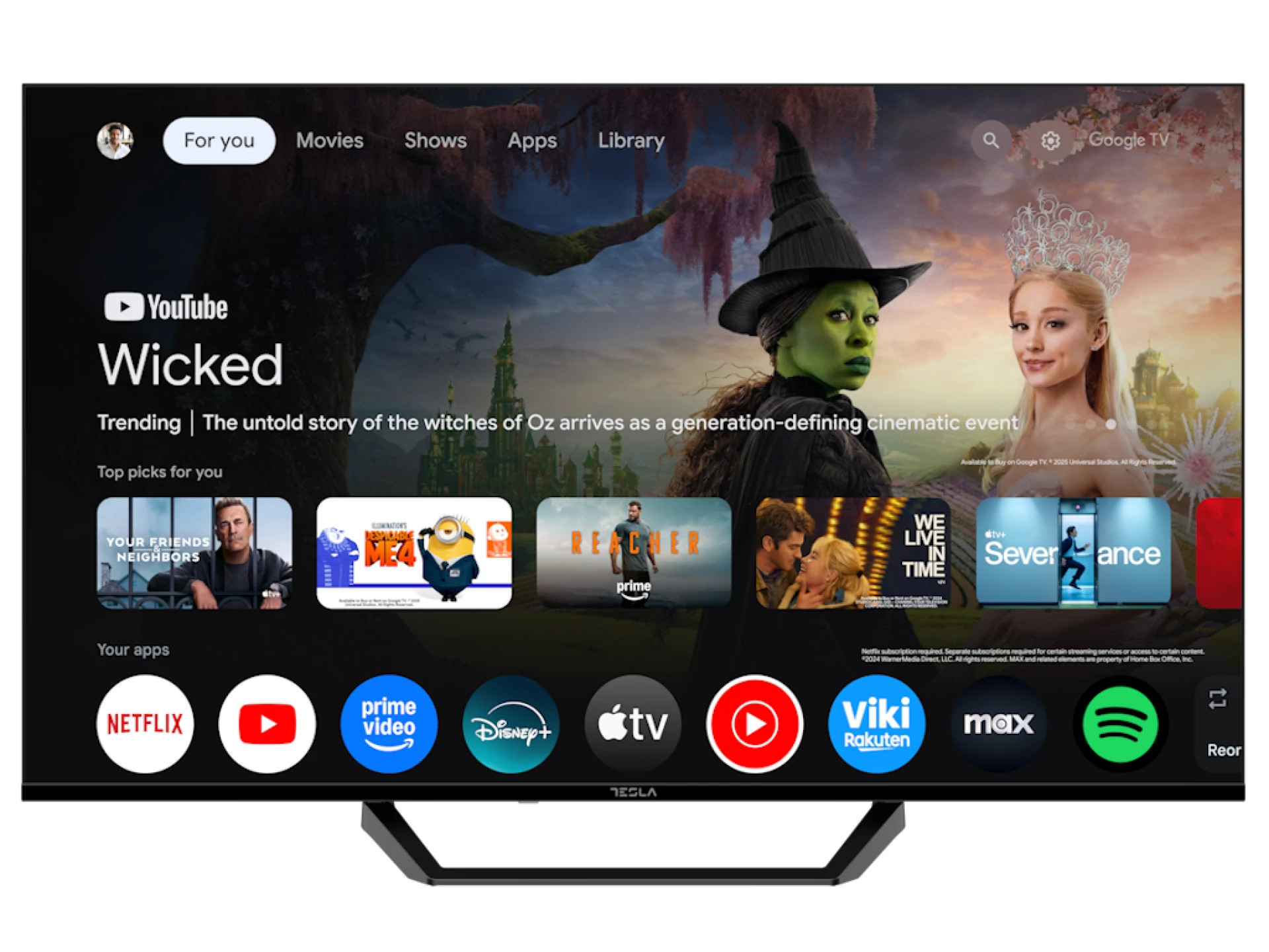 TESLA TV 40E655BFS FHD Google        Powered by Google TV       2x10W Box Speakers