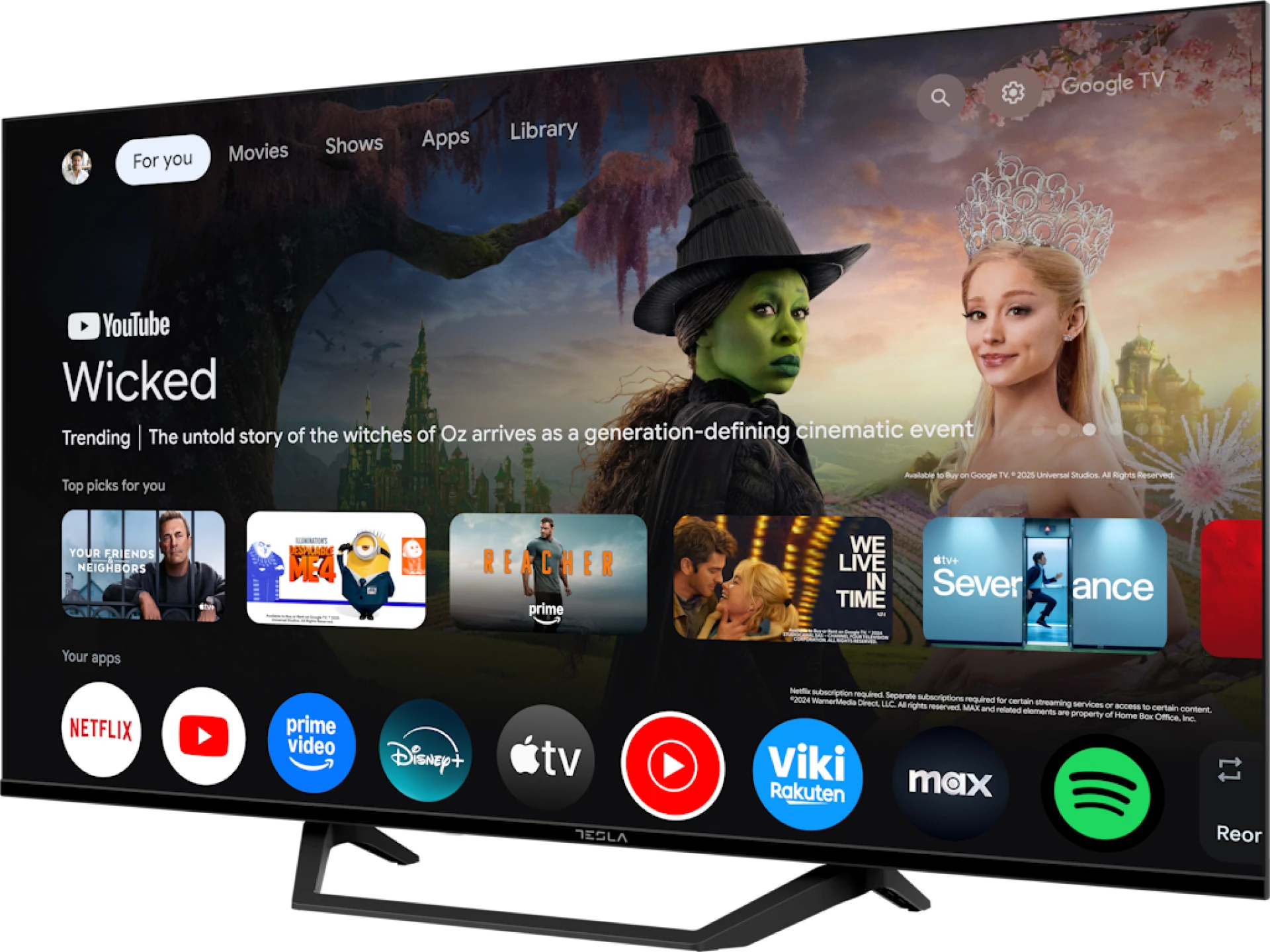 TESLA TV 40E655BFS FHD Google        Powered by Google TV       2x10W Box Speakers