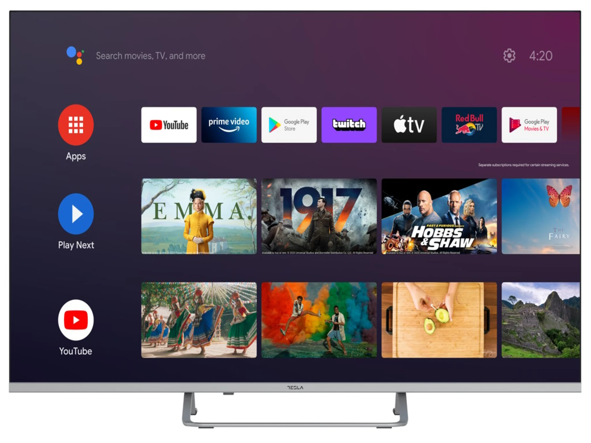 TV TESLA 65E635 UHD ANDROID, Google Assistant-Glasovne komande