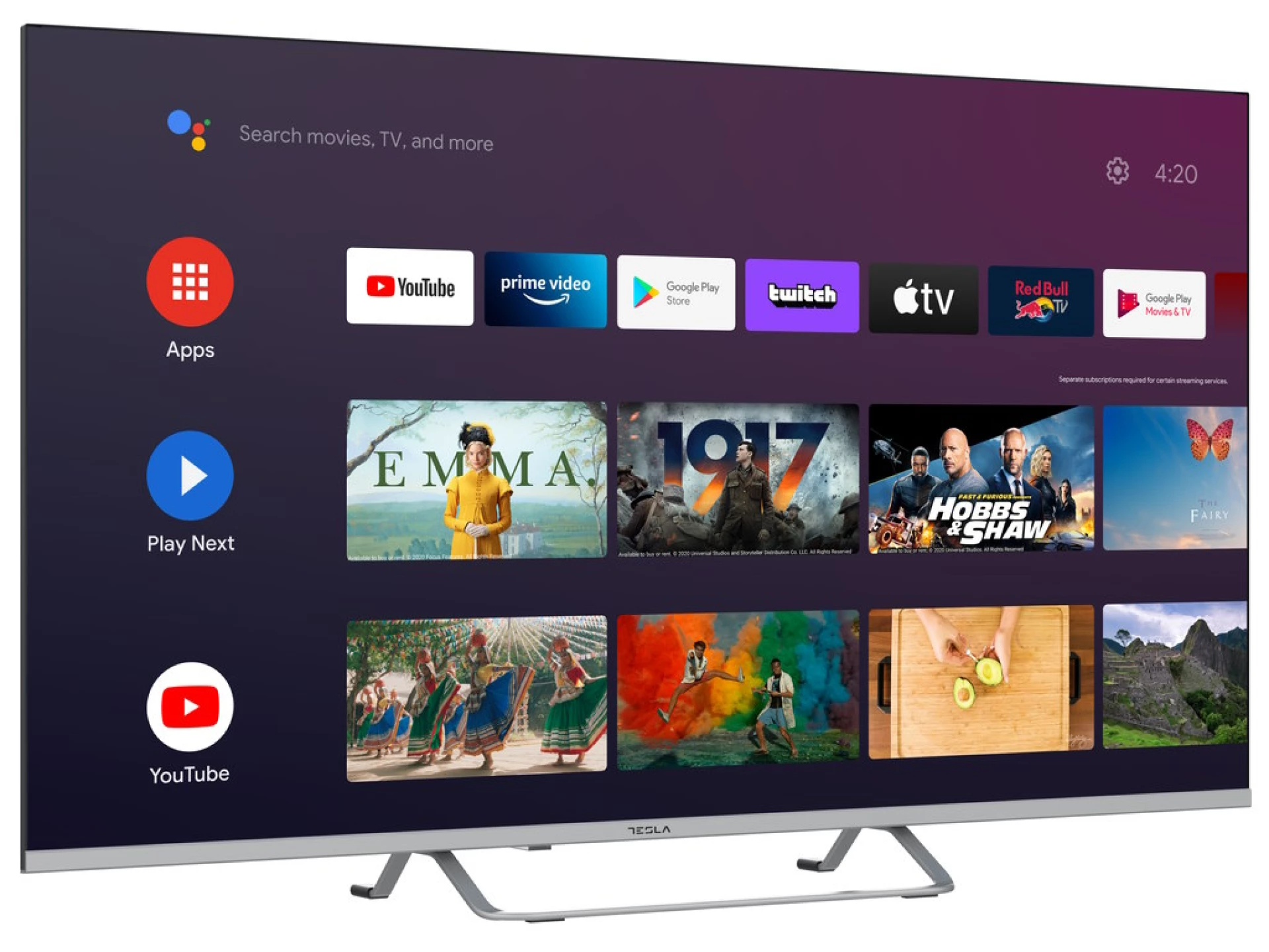 TV TESLA 65E635 UHD ANDROID, Google Assistant-Glasovne komande