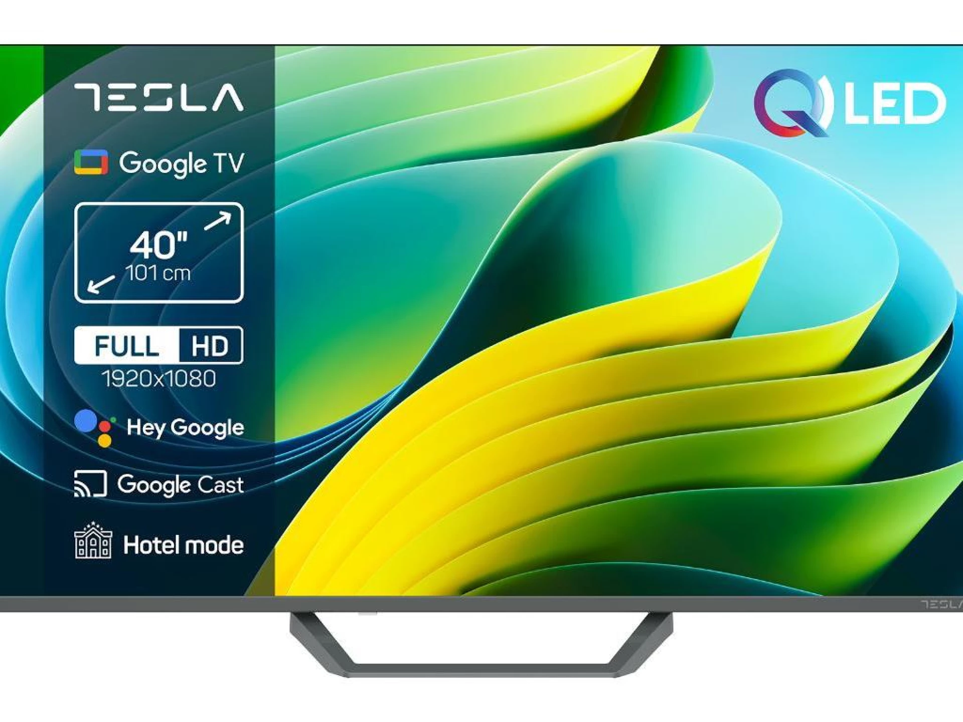 TESLA TV QLED Q40E665GFS FHD  Powered by Google TV HDR HLG  Box zvucnici 2x10W
