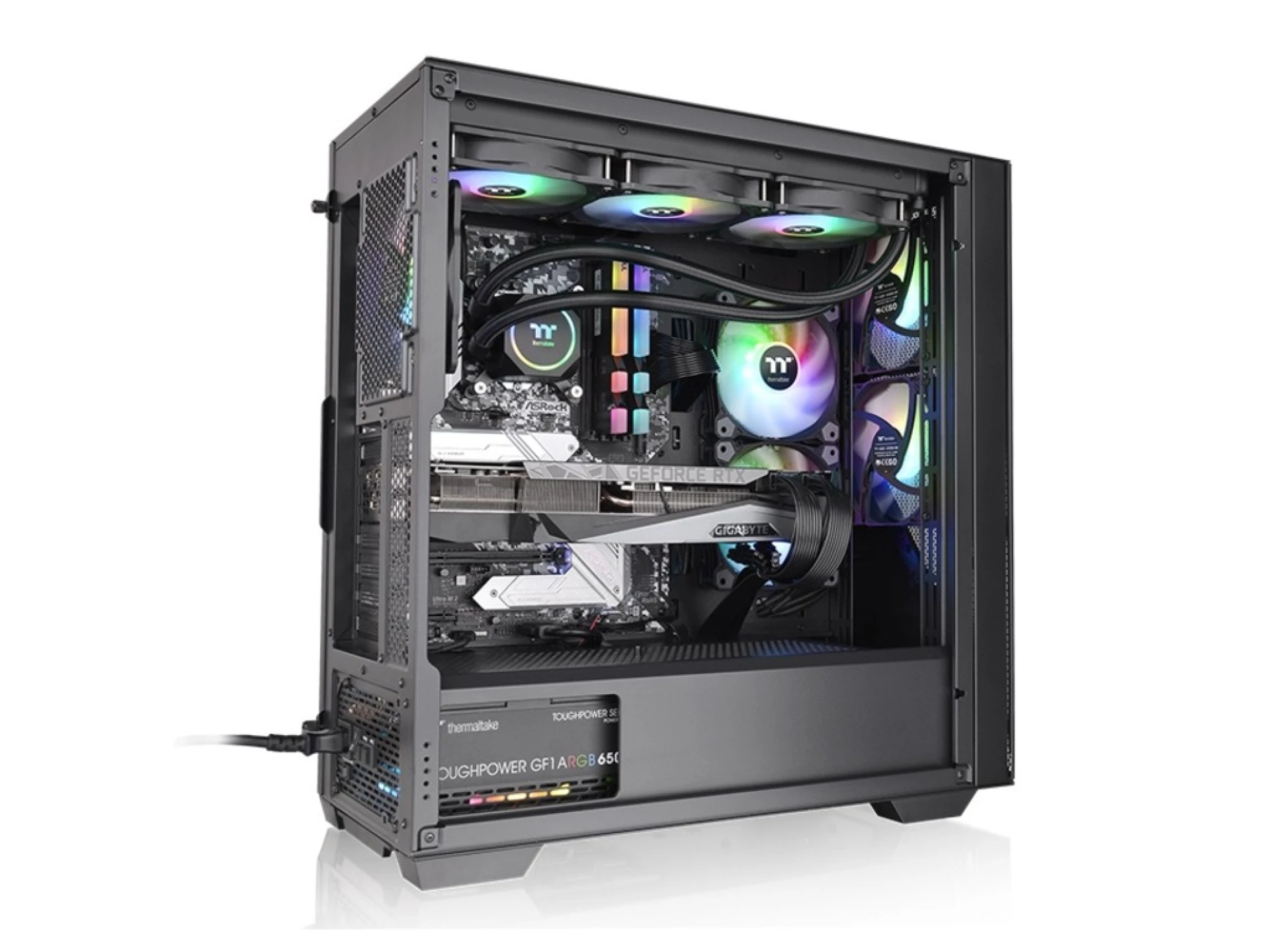 Thermaltake Divider 370 ARGB Mid tower, tempered glass, 3x 120mm ARGB PWM fan