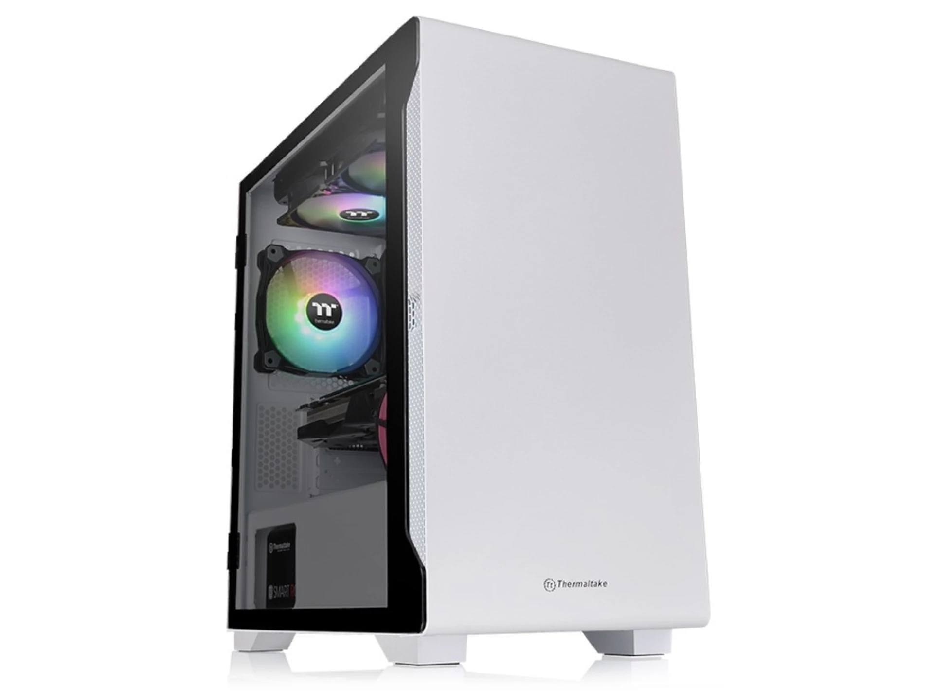 Thermaltake S100 White Micro Micro case, tempered glass, 1x 120mm fan