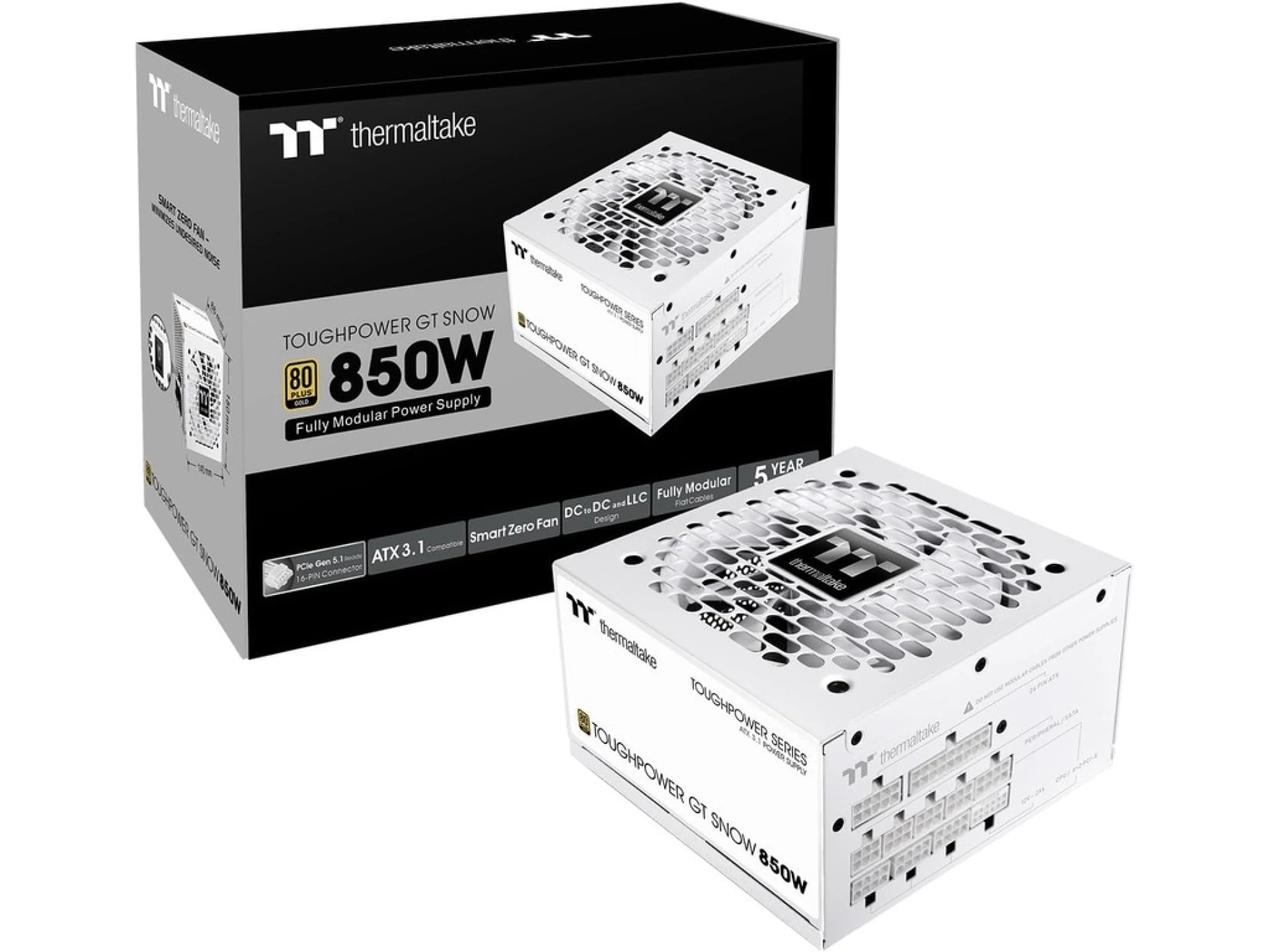 Thermaltake Toughpower GT 850w80+ Gold, full modular,ATX 3.1 native 12V-2x6 connector