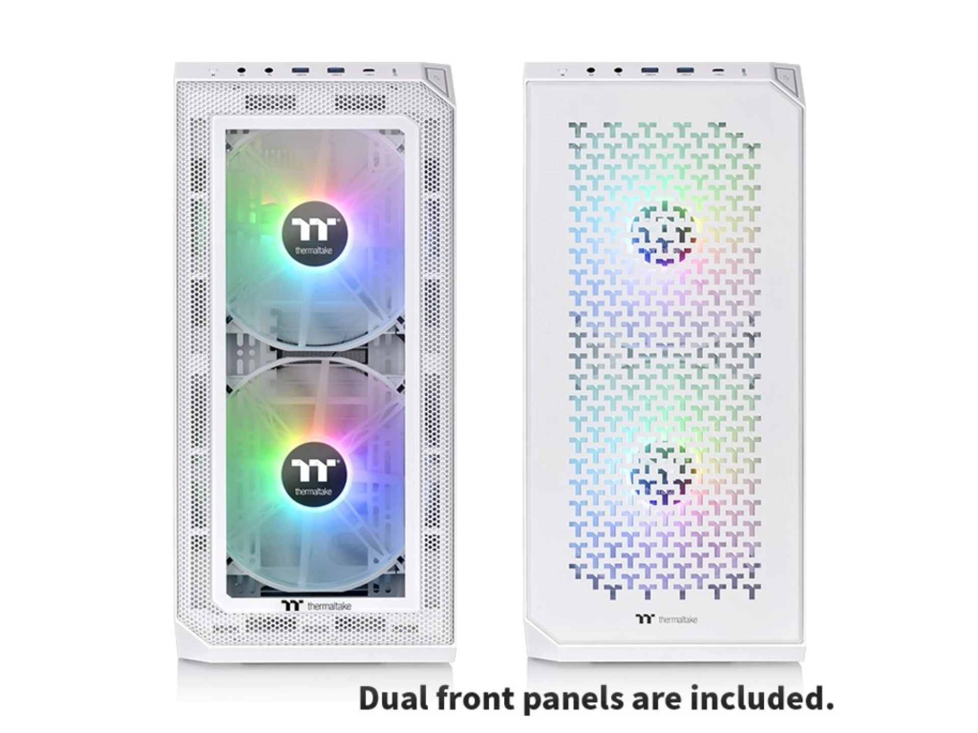 Thermaltake View 300 MX Snow Mid tower, tempered glass 2x 200mm ARGB PWM fan, 1x 120mm ARGB