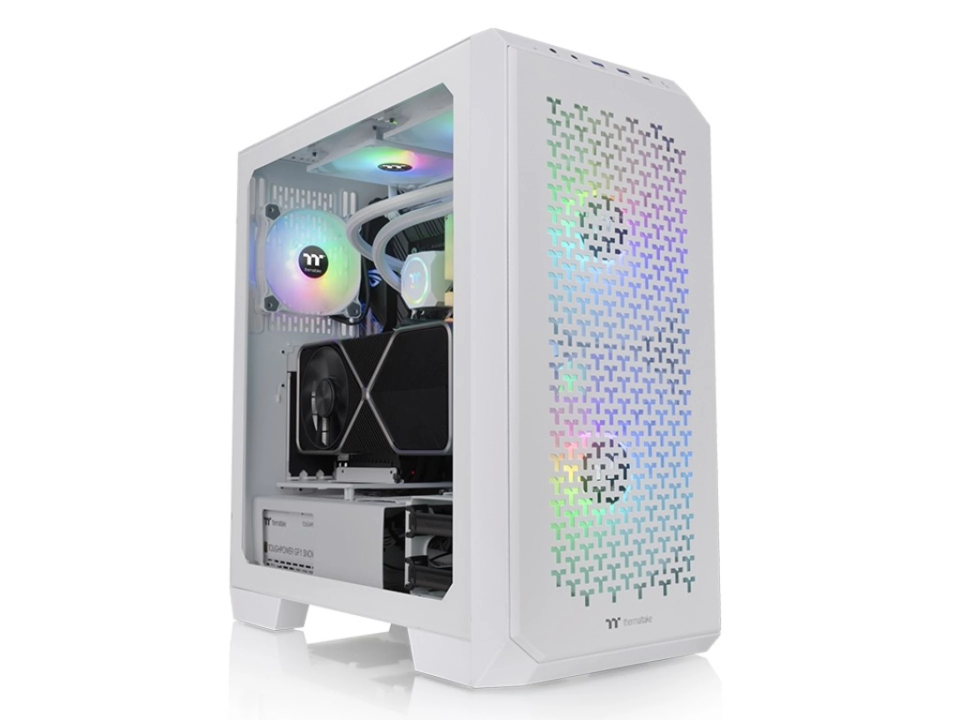 Thermaltake View 300 MX Snow Mid tower, tempered glass 2x 200mm ARGB PWM fan, 1x 120mm ARGB