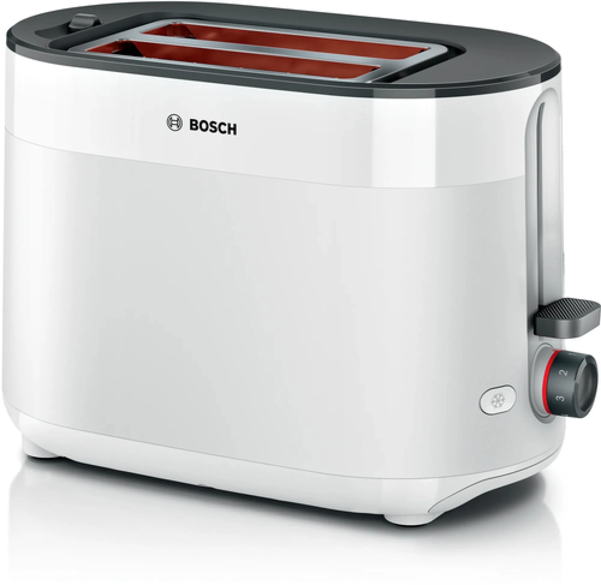 Toster BOSCH MyMoment TAT2M121, Bijela, Dvije kriške, Snaga  800-950 W