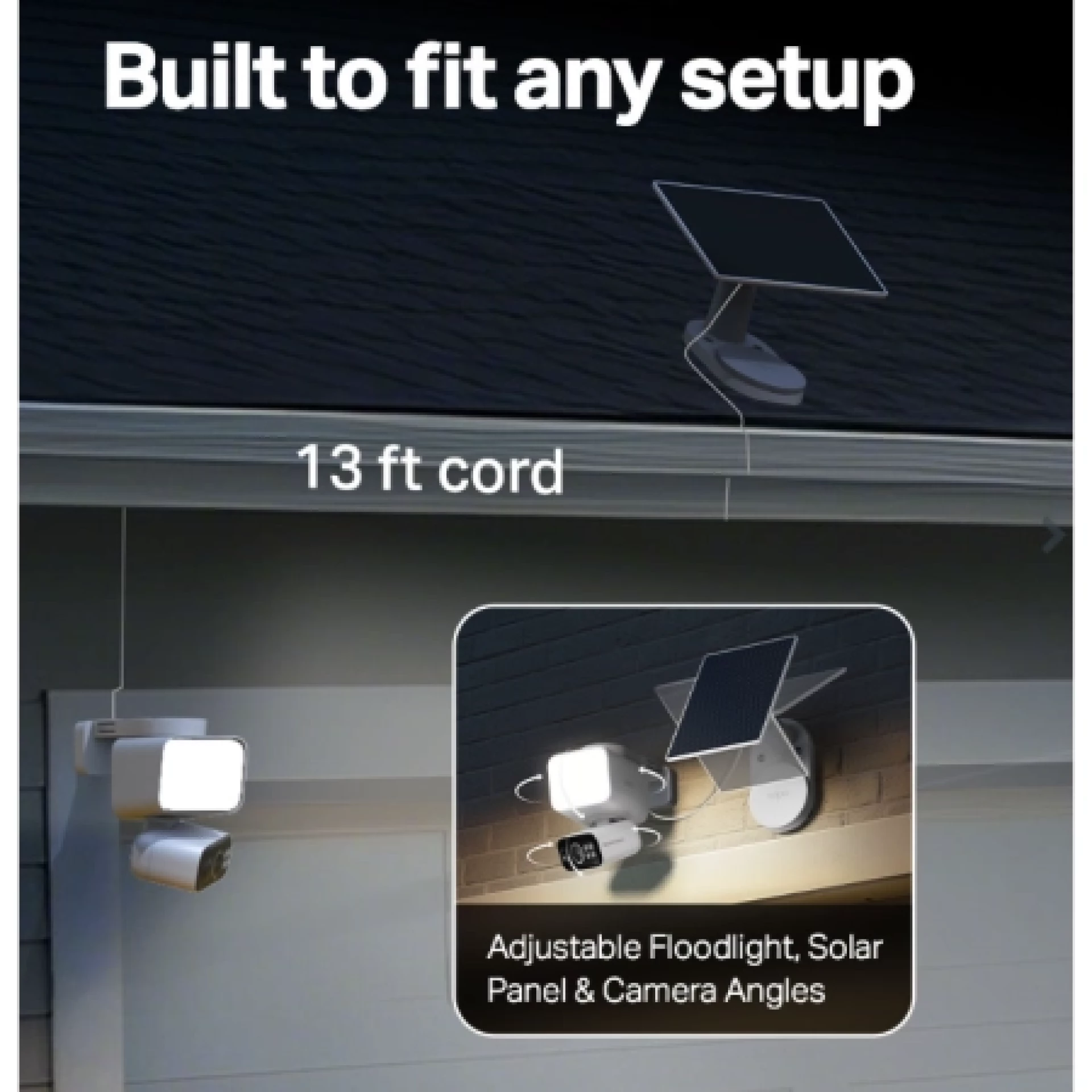 TP-Link Outdoor Solar-Powered Wi-Fi Floodlight Pan/Tilt Camera Tapo C615F KIT