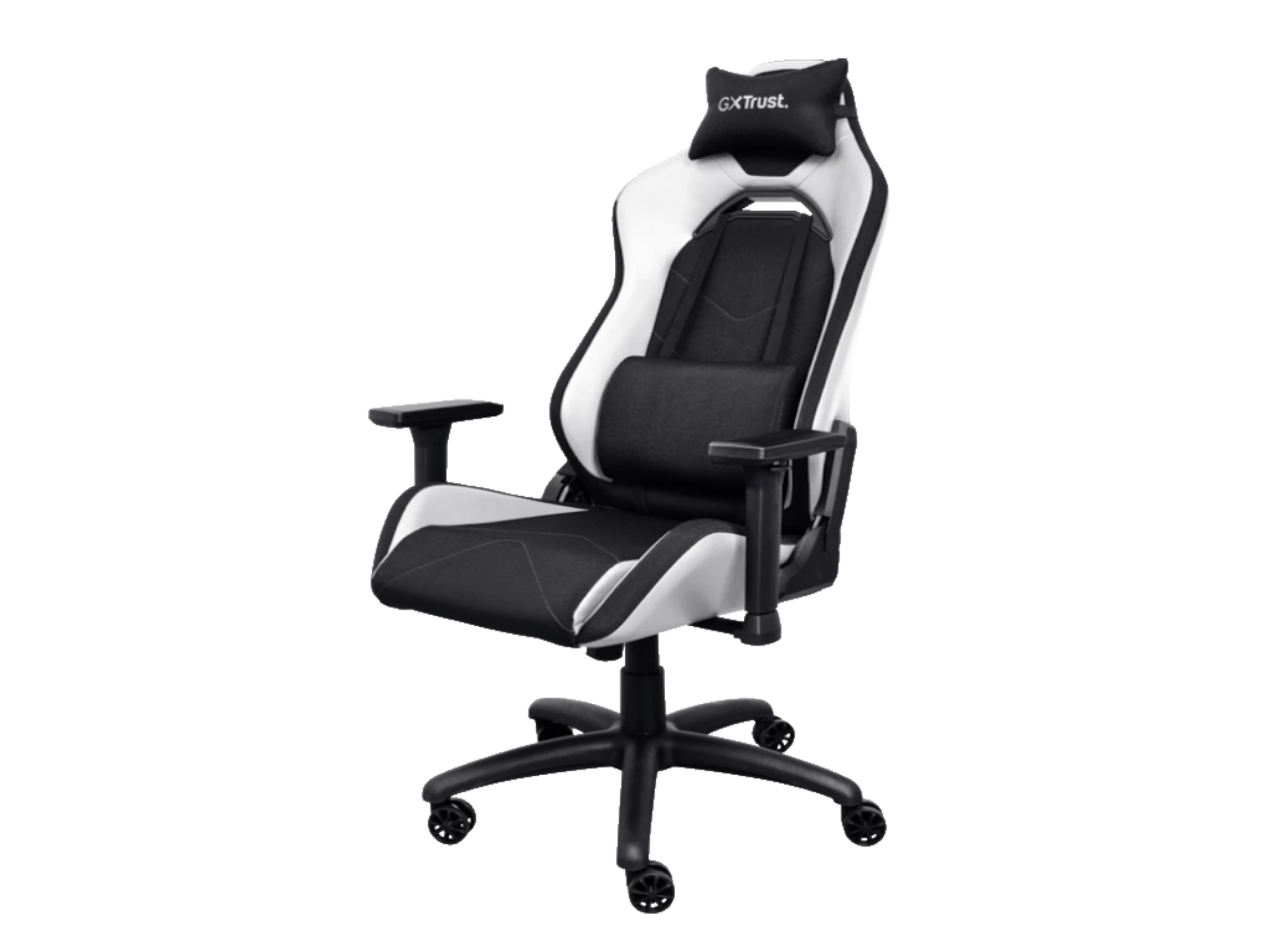 Trust GXT 714W gaming stolica RUYA, crno-bijela, udobna,podesiva, ergonomska, eko materijal
