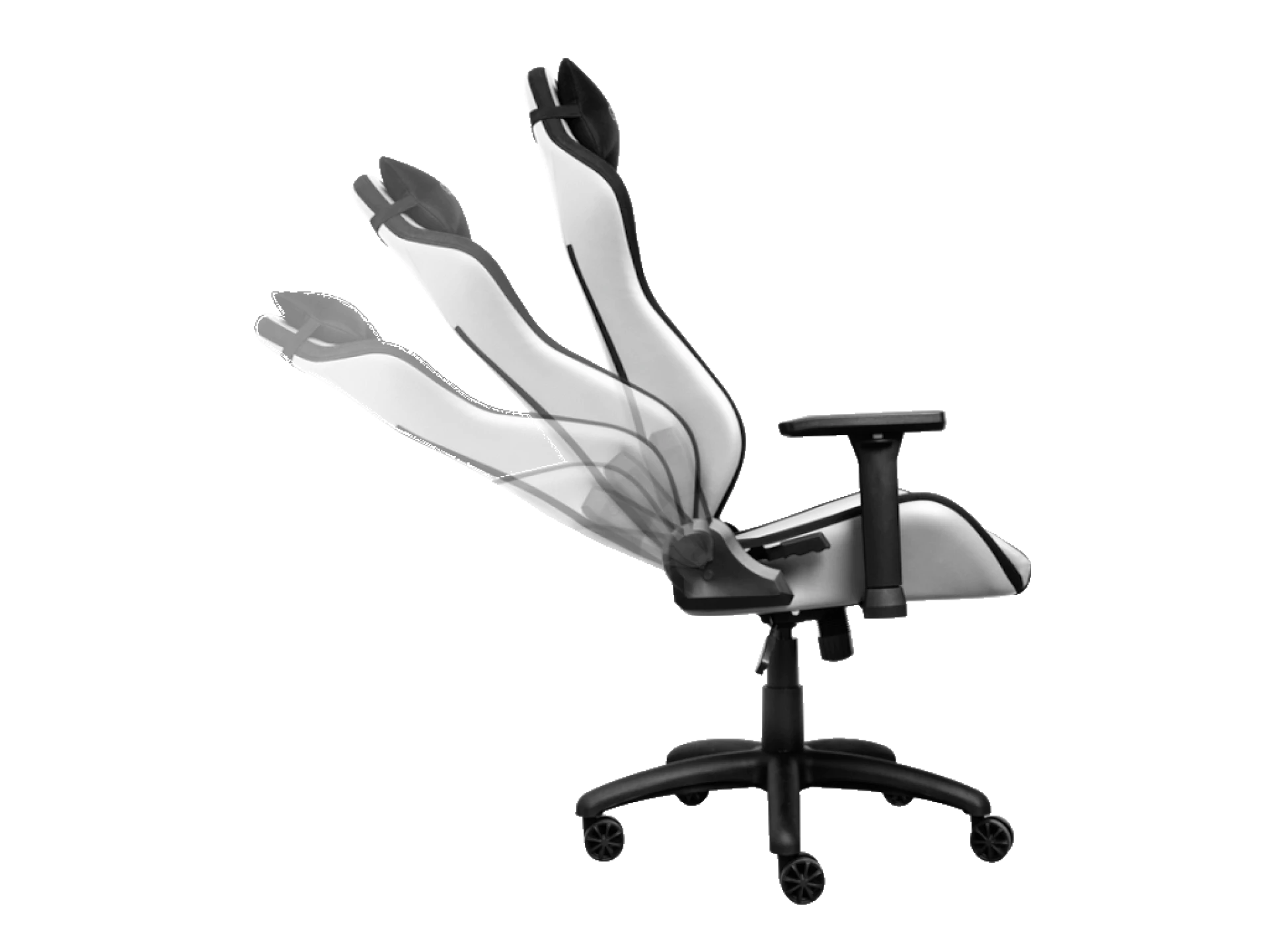 Trust GXT 714W gaming stolica RUYA, crno-bijela, udobna,podesiva, ergonomska, eko materijal