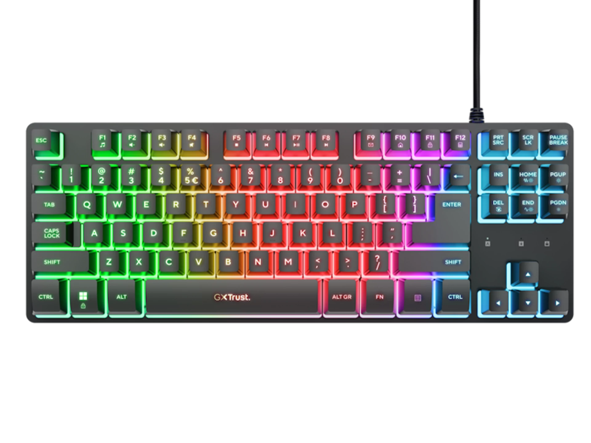 Trust GXT833 THADO TKL Illuminated Keyboard, Black