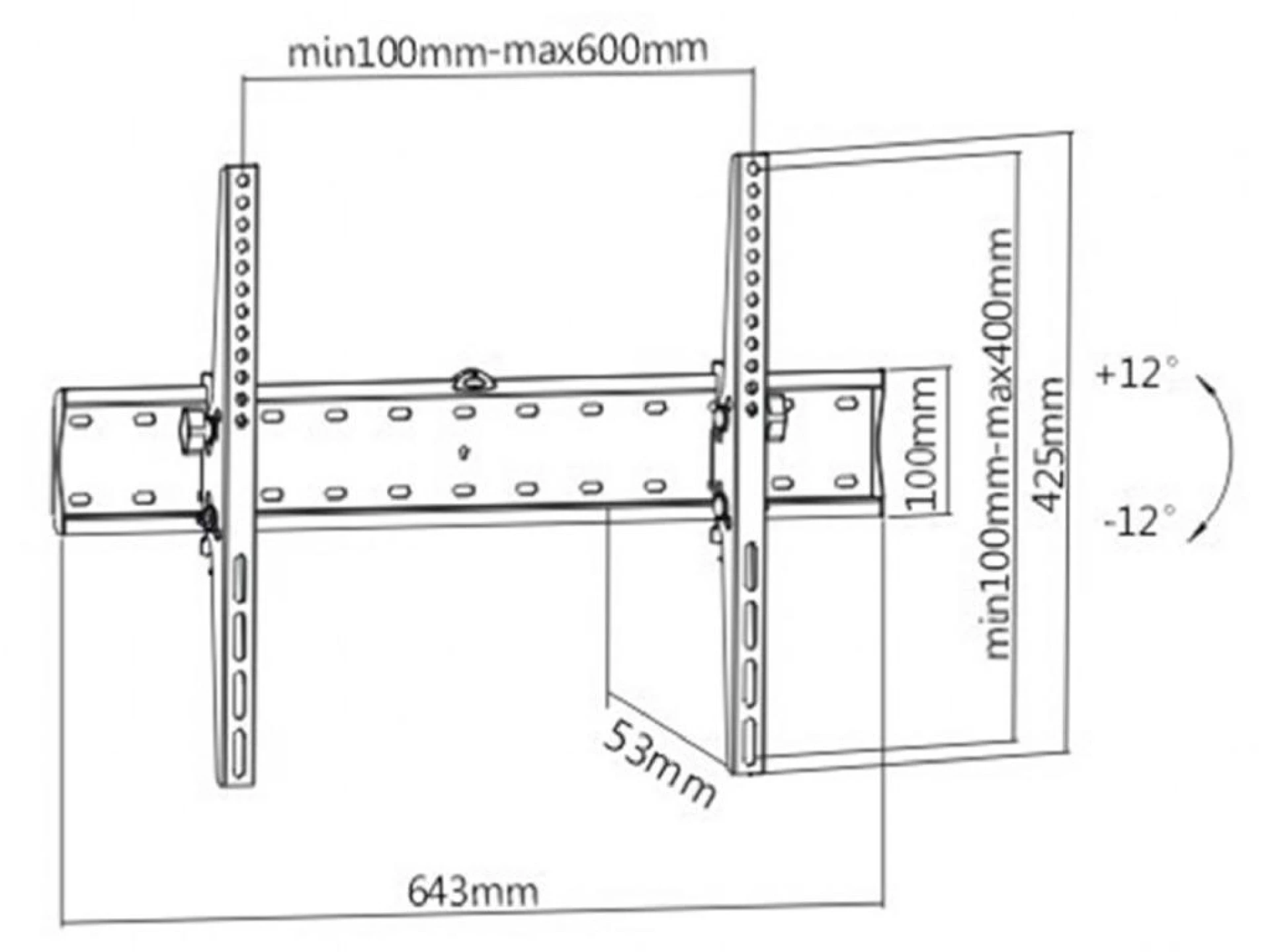 TV Nosac 37-70'' nagib