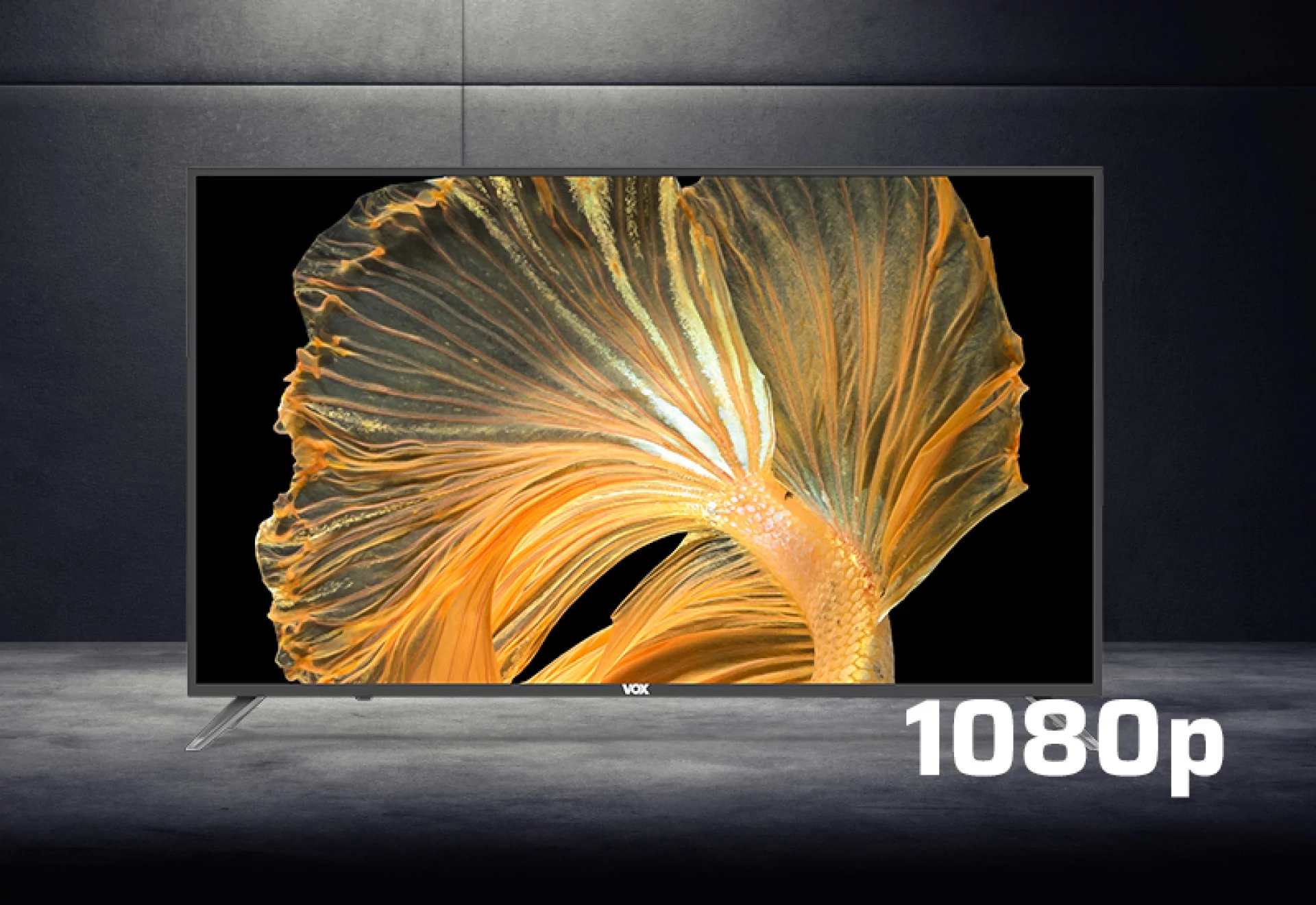 TV VOX 43CBF080B 43"/108 cm, DLED , Frameless, FULL HD, DVB-T2/C/S2, HEVC H.265, HDMI*2, USB*1, PVR, 60 Hz, Dolby Audio, Hotel mode