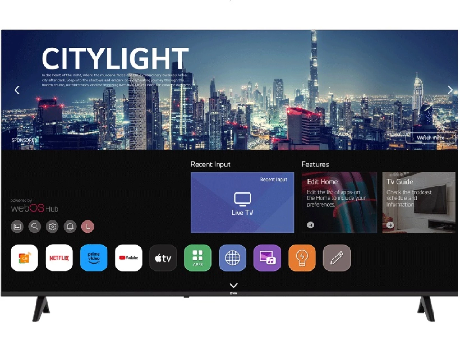 TV VOX 65WOS684B 65 "/ 165 cm, SMART Frameless webOS 4K Ultra HD 3840 x 2160