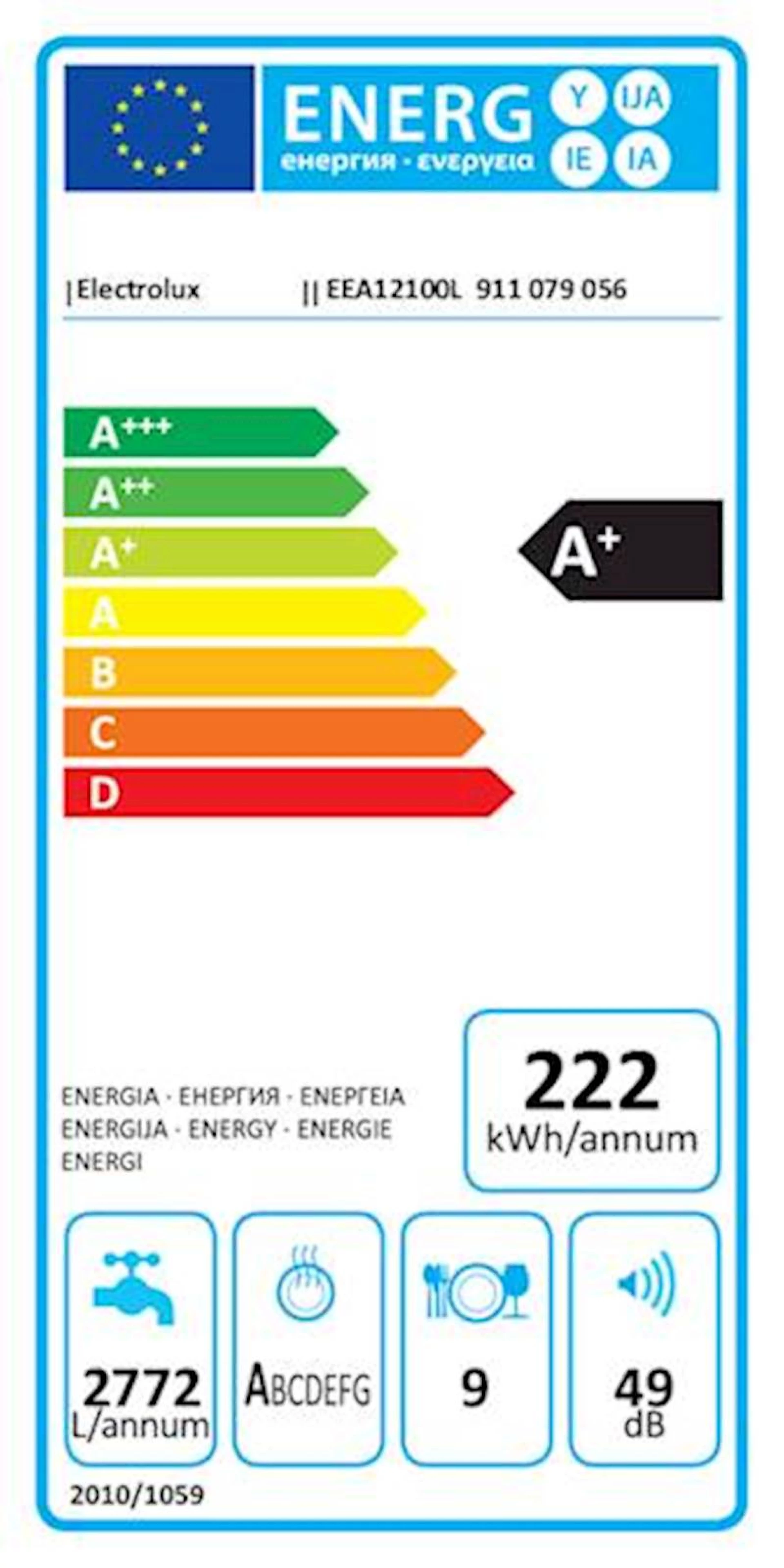 Ugradbena perilica posuđa Electrolux EEA12100L
