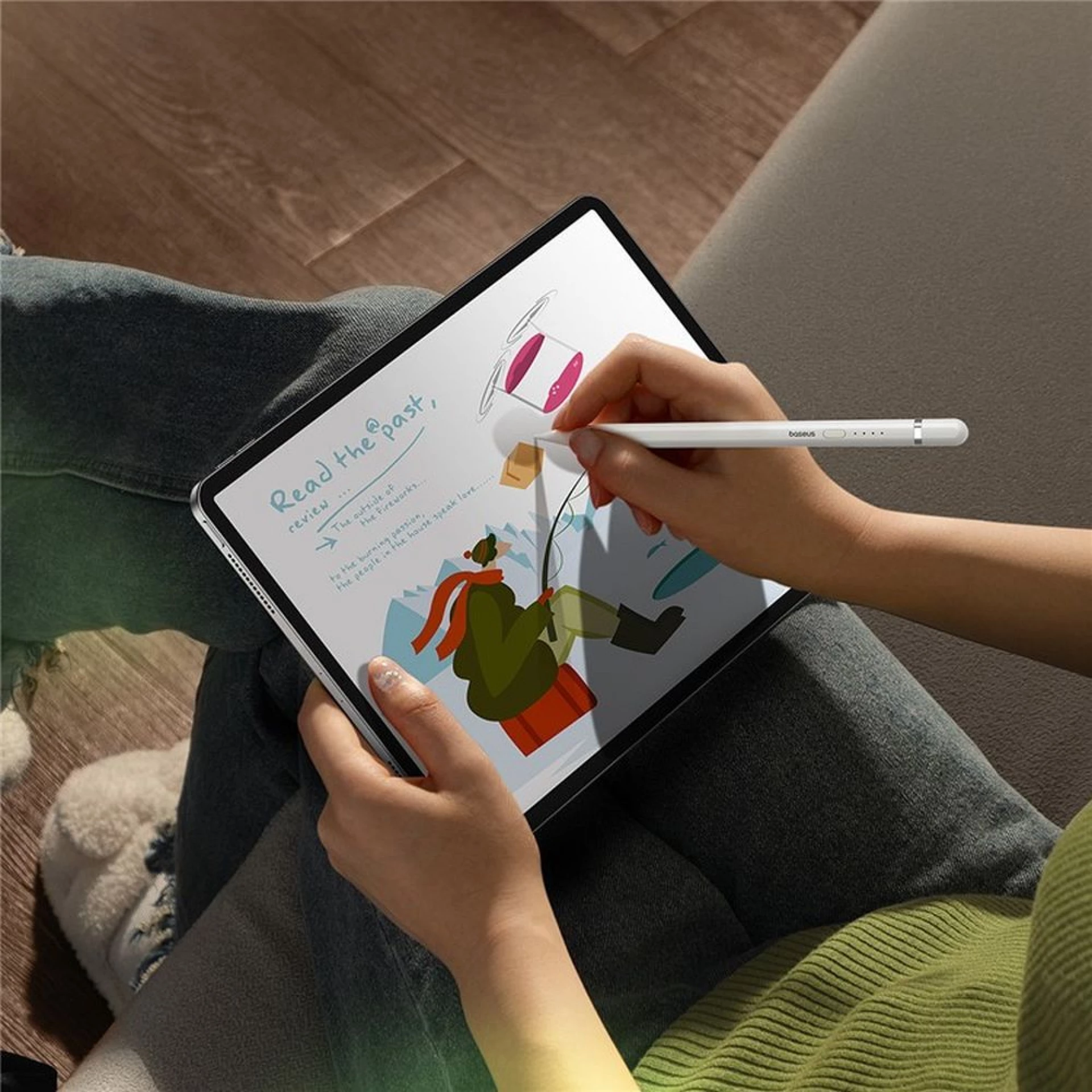 Univerzalna aktivna olovka BASEUS kompatibilna sa iPad + kabl USB A - Lightning