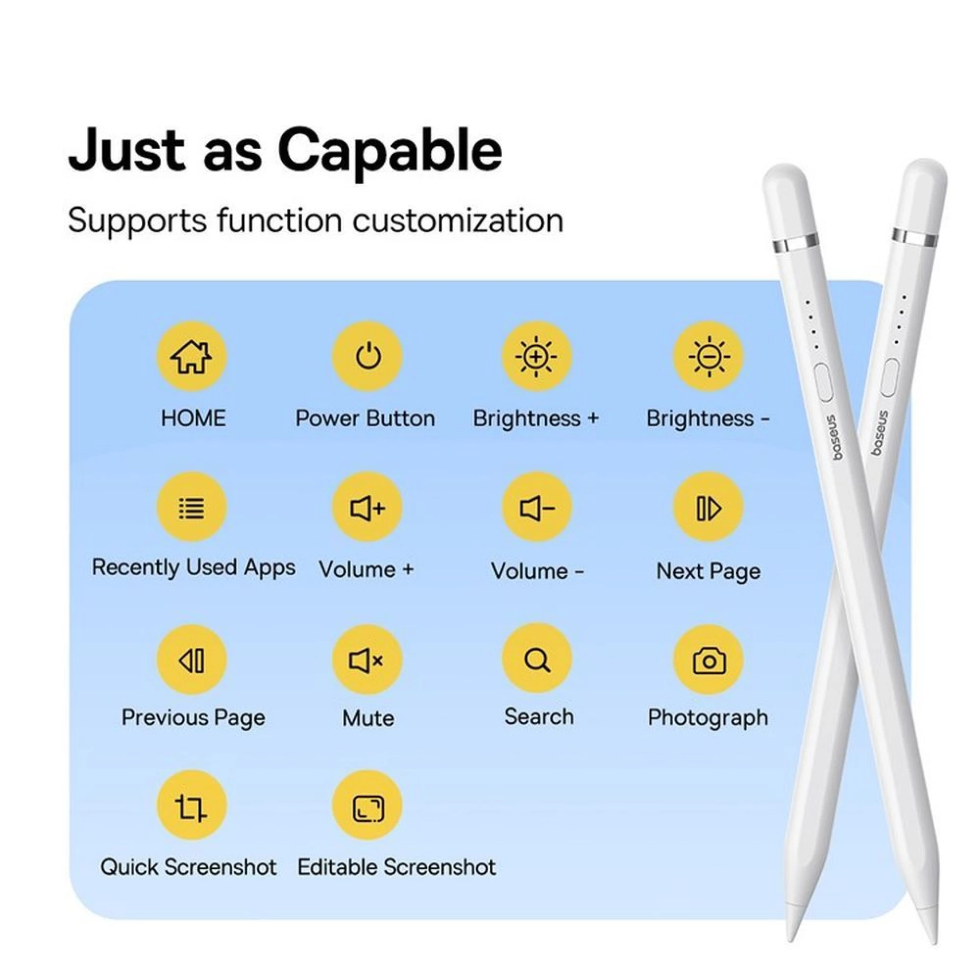 Univerzalna aktivna olovka BASEUS kompatibilna sa iPad + kabl USB A - Lightning