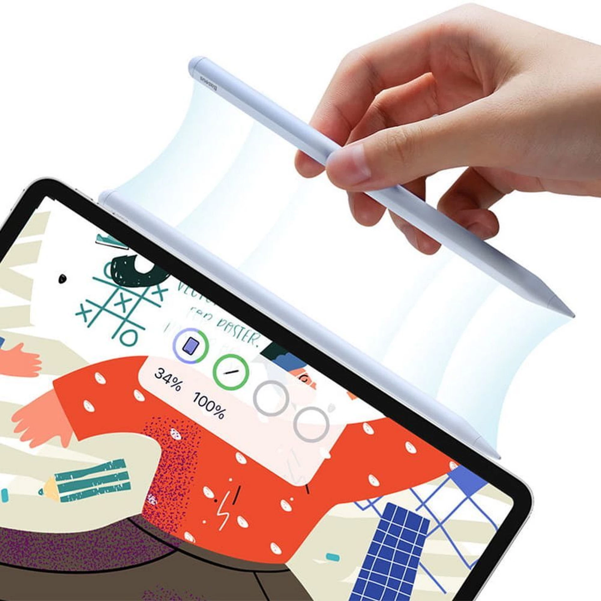 Univerzalna aktivna olovka BASEUS s bežičnim punjačem kompatibilna sa iPad 125 m
