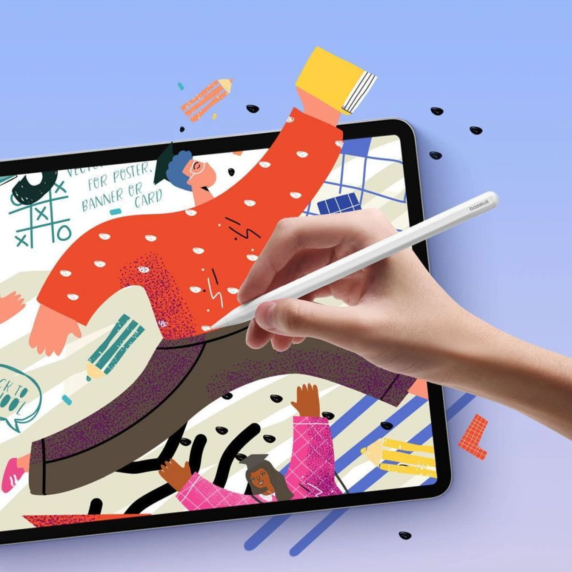 Univerzalna aktivna olovka BASEUS s bežičnim punjačem kompatibilna sa iPad 125 m