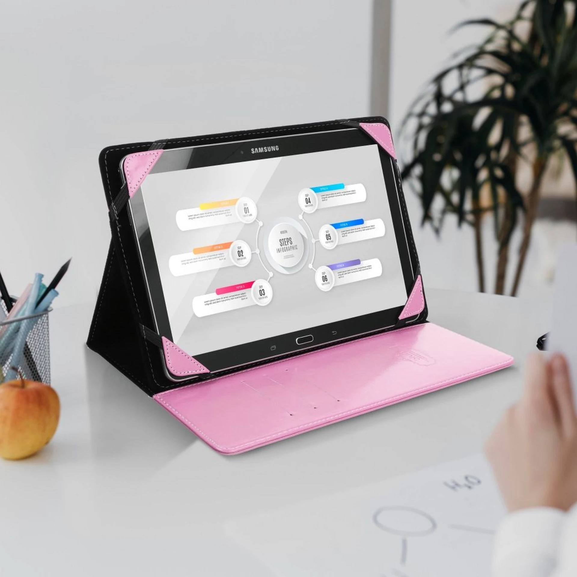 Univerzalna maska za tablet BLUN 8" (UNT) pink