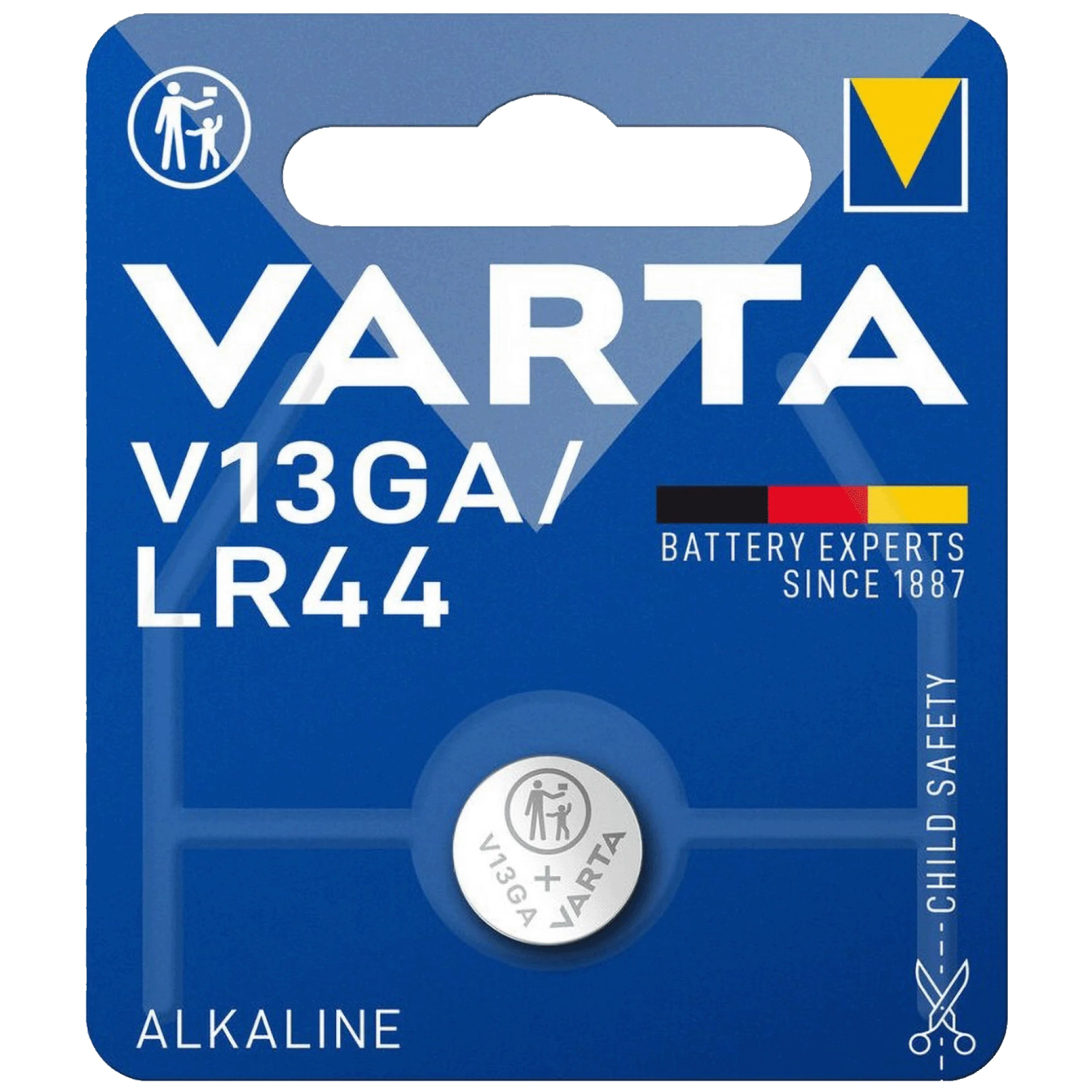 Varta Baterija alkalna LR44, 1,5 V dugmasta, blister 1 kom - LR44 V13GA AG13