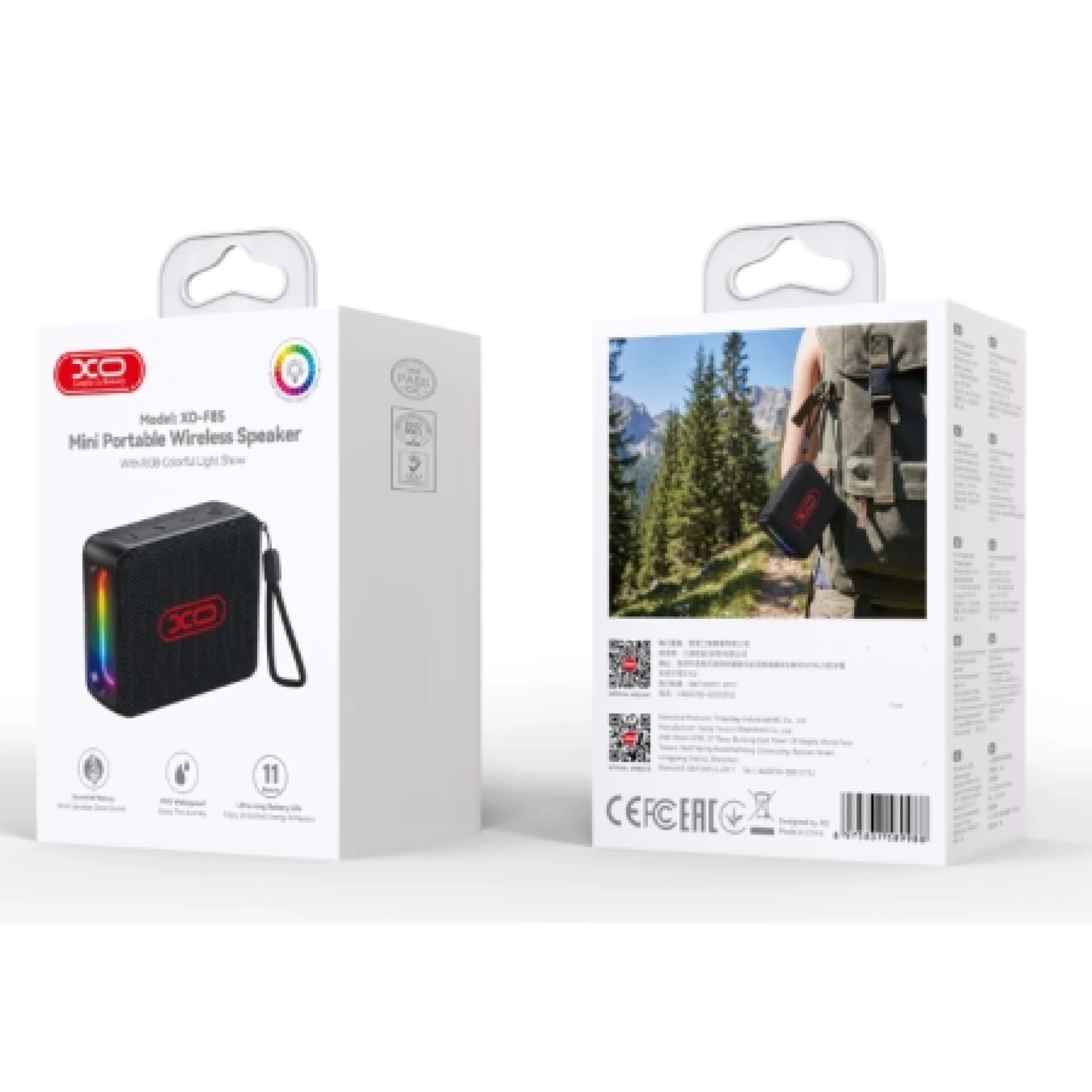 XO Bluetooth Speaker BoomBox F85 Black RGB