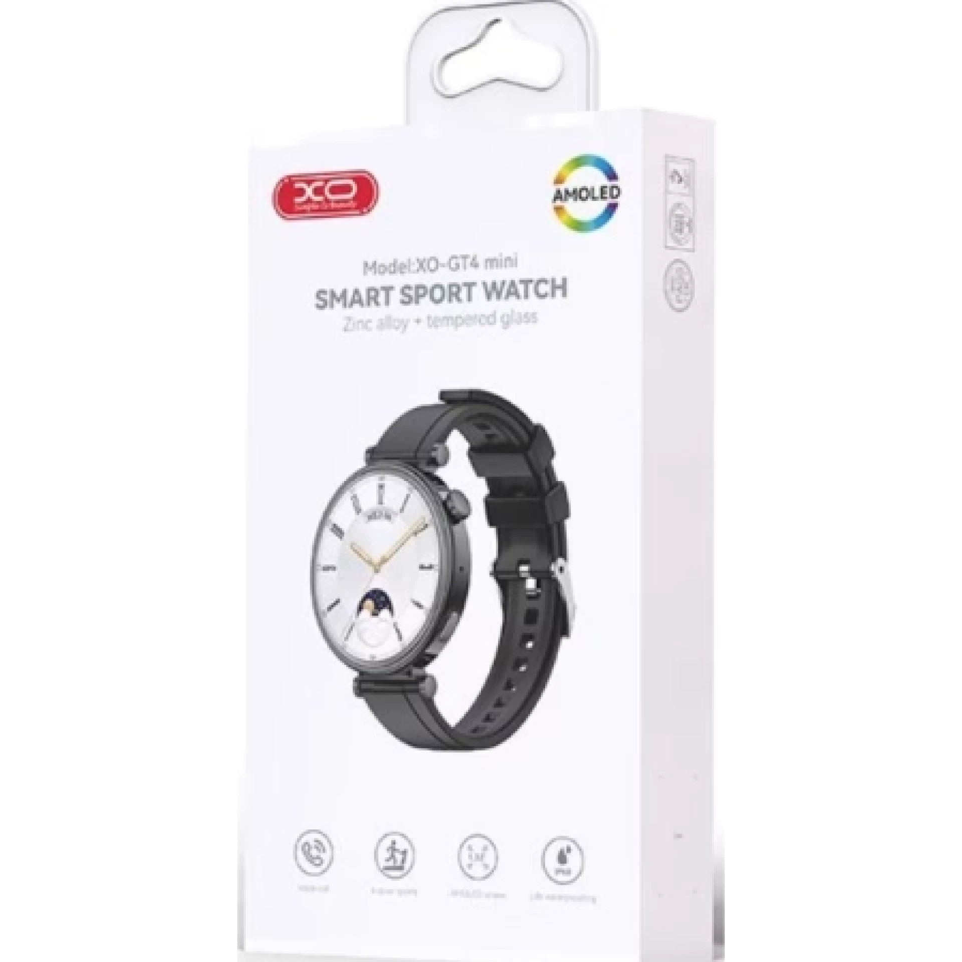 XO Smartwatch GT4 Mini Amoled Black