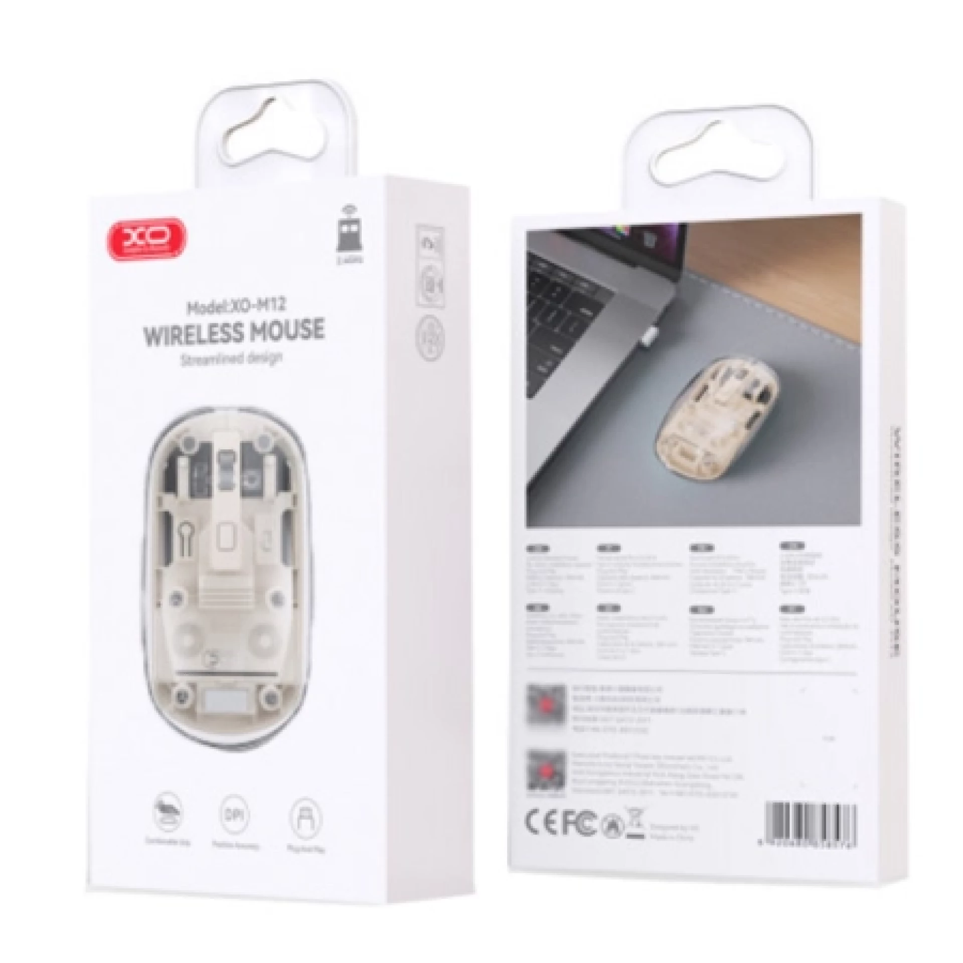 XO Wireless Miš M12 Transparent